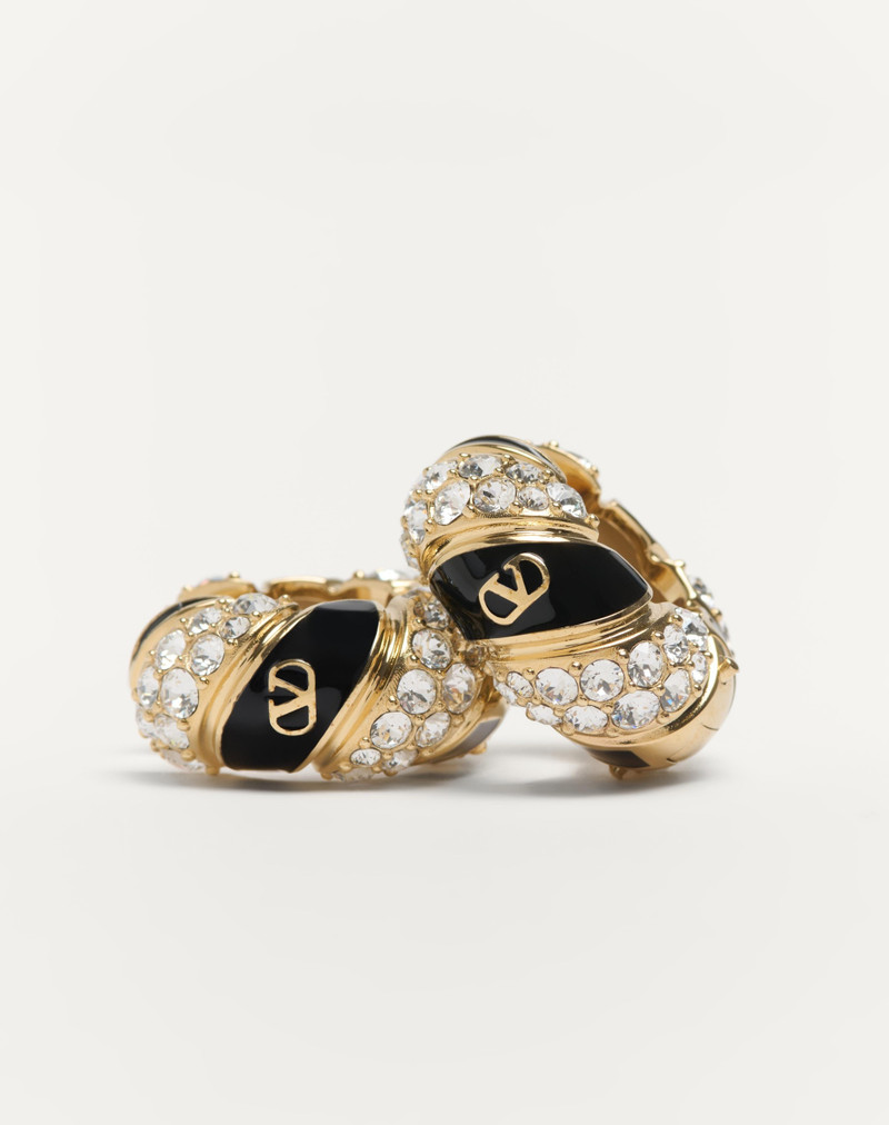 PAS PLUS METAL, ENAMEL AND SWAROVSKI® CRYSTAL EARRINGS 4