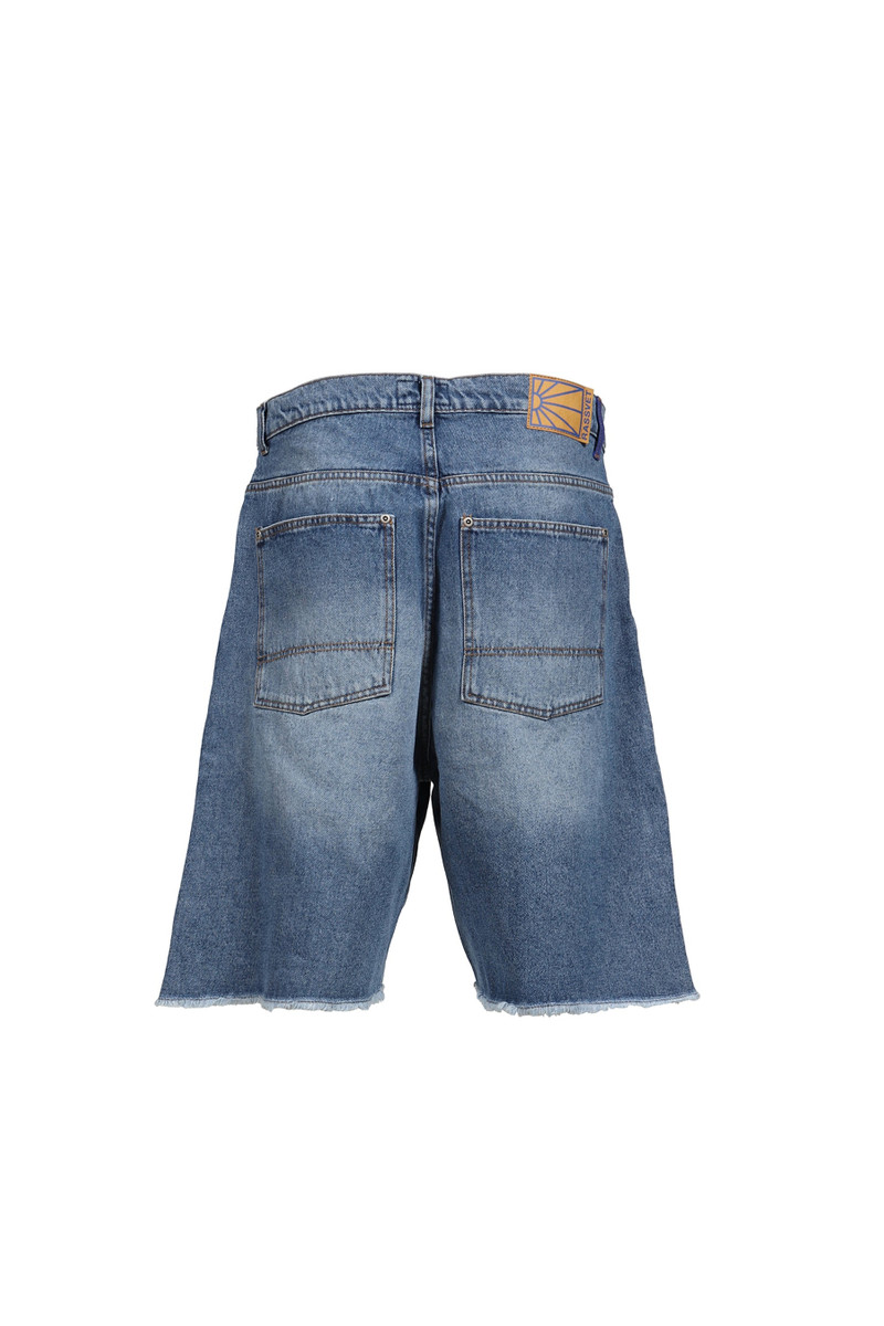 RASSVET SUN DYED DOUBLE KNEE BAGGY DENIM SHORTS WOVEN / LT. BLU outlook