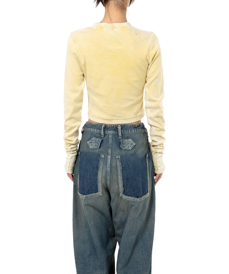 Bleached Cropped Long Sleeve T-shirt 18