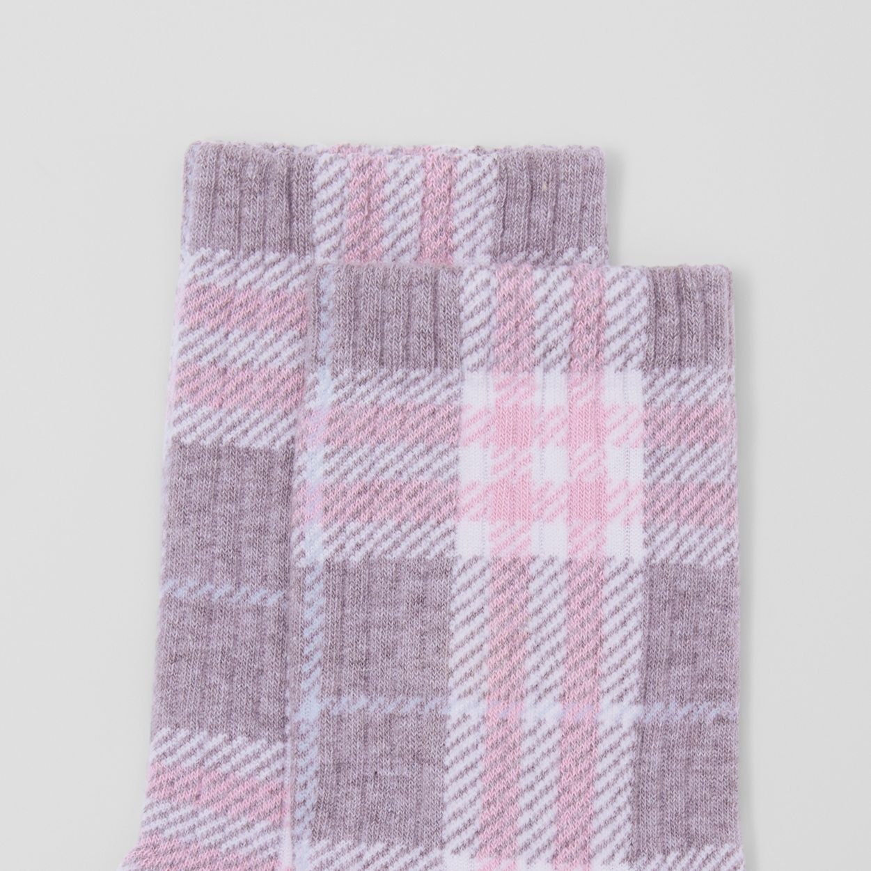 Check Intarsia Technical Stretch Cotton Socks - 2