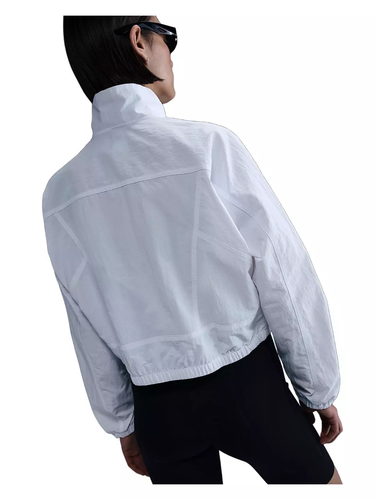 Women's Sportswear Everything Woven Oversized Repel UV Protection Jacket -White/Black - 2