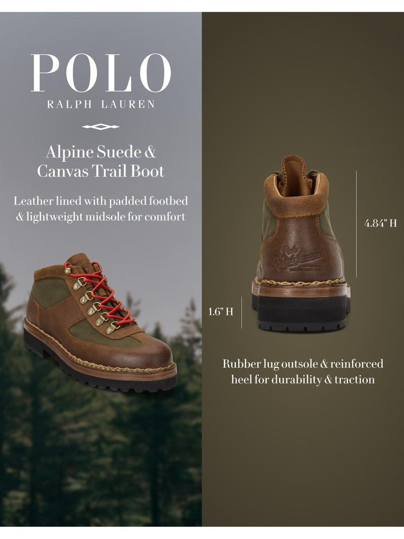 Men's Alpine Waxed Suede Boots - Teak Canopy Olive 6