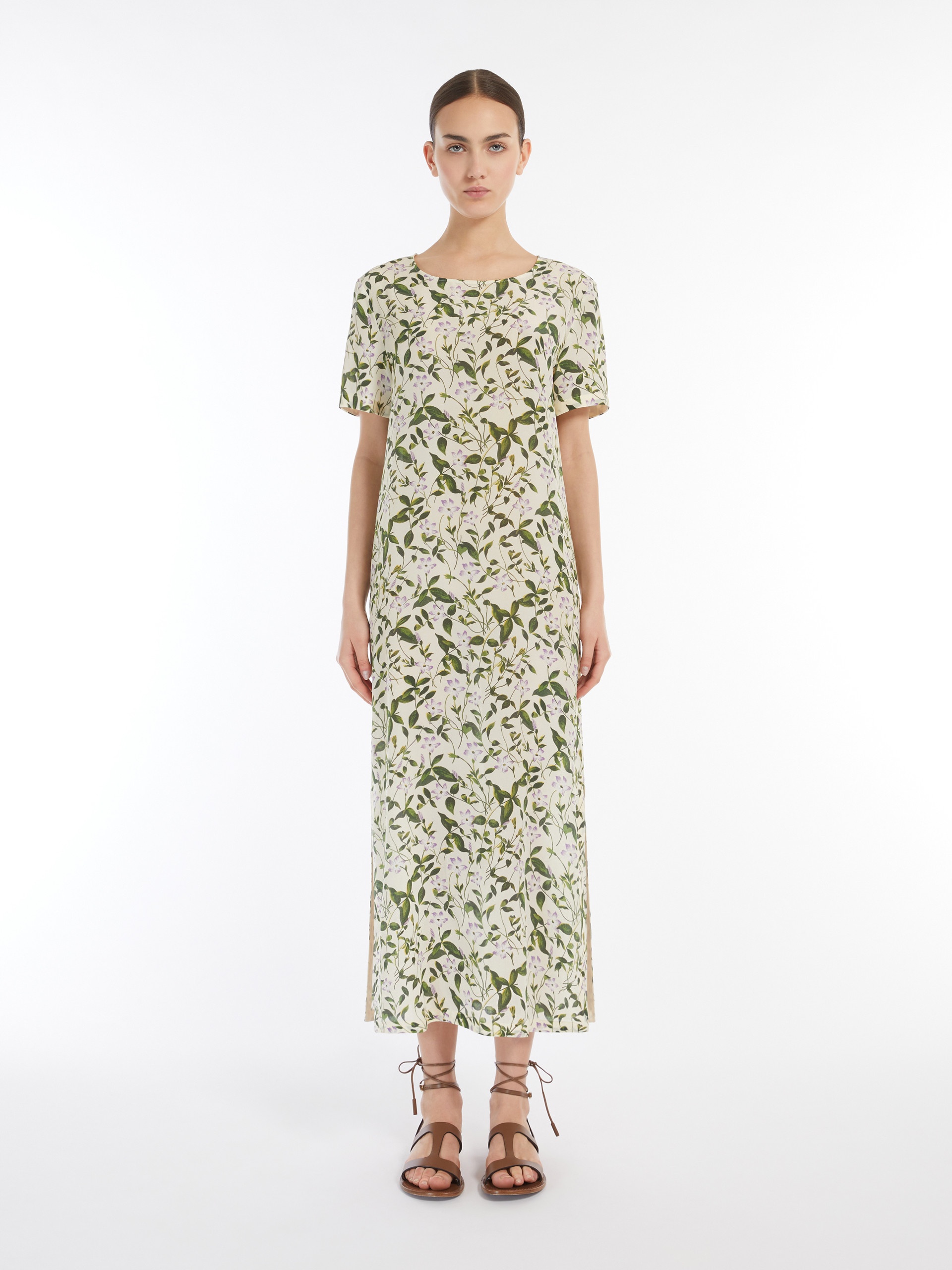 GIUDY Long printed silk dress - 3