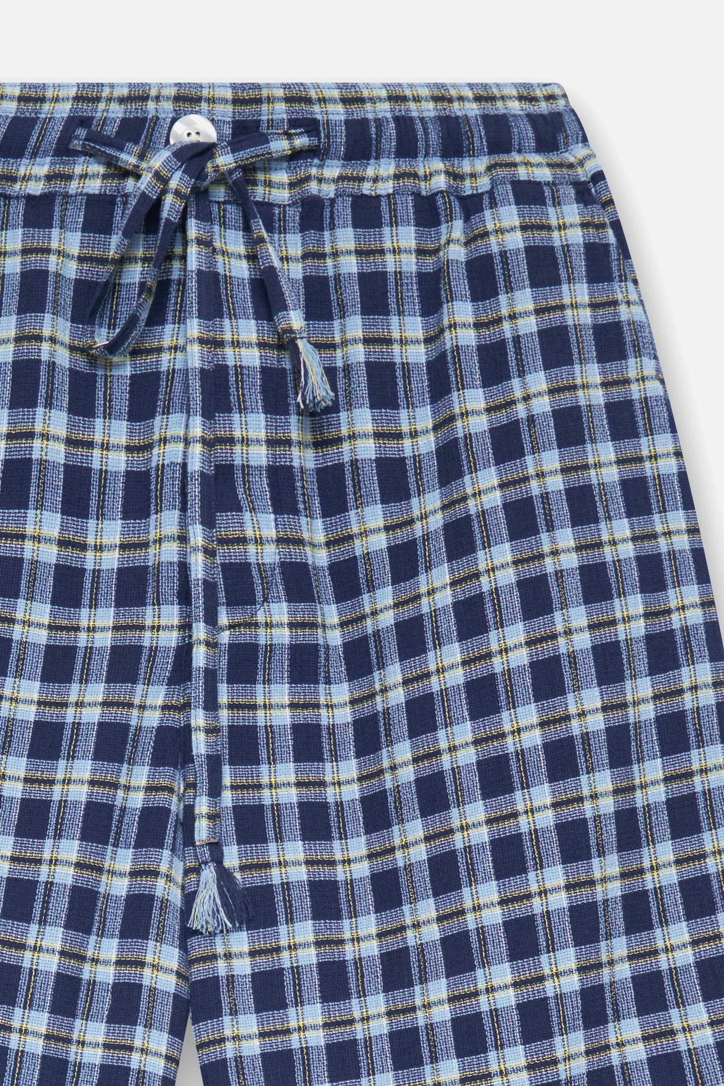 DUNE PLAID FRINGE BEACH SHORT - 4