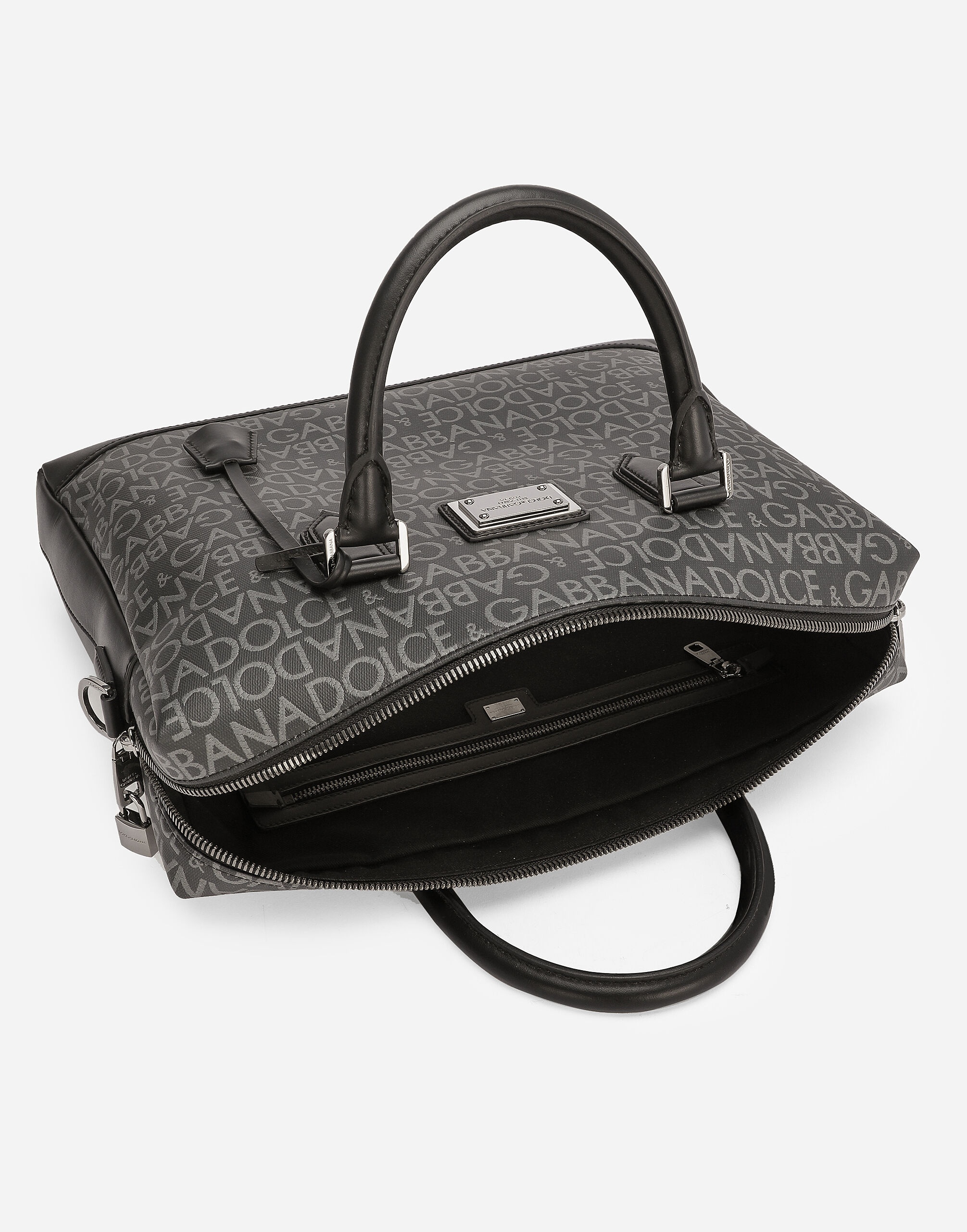 Coated jacquard briefcase - 5