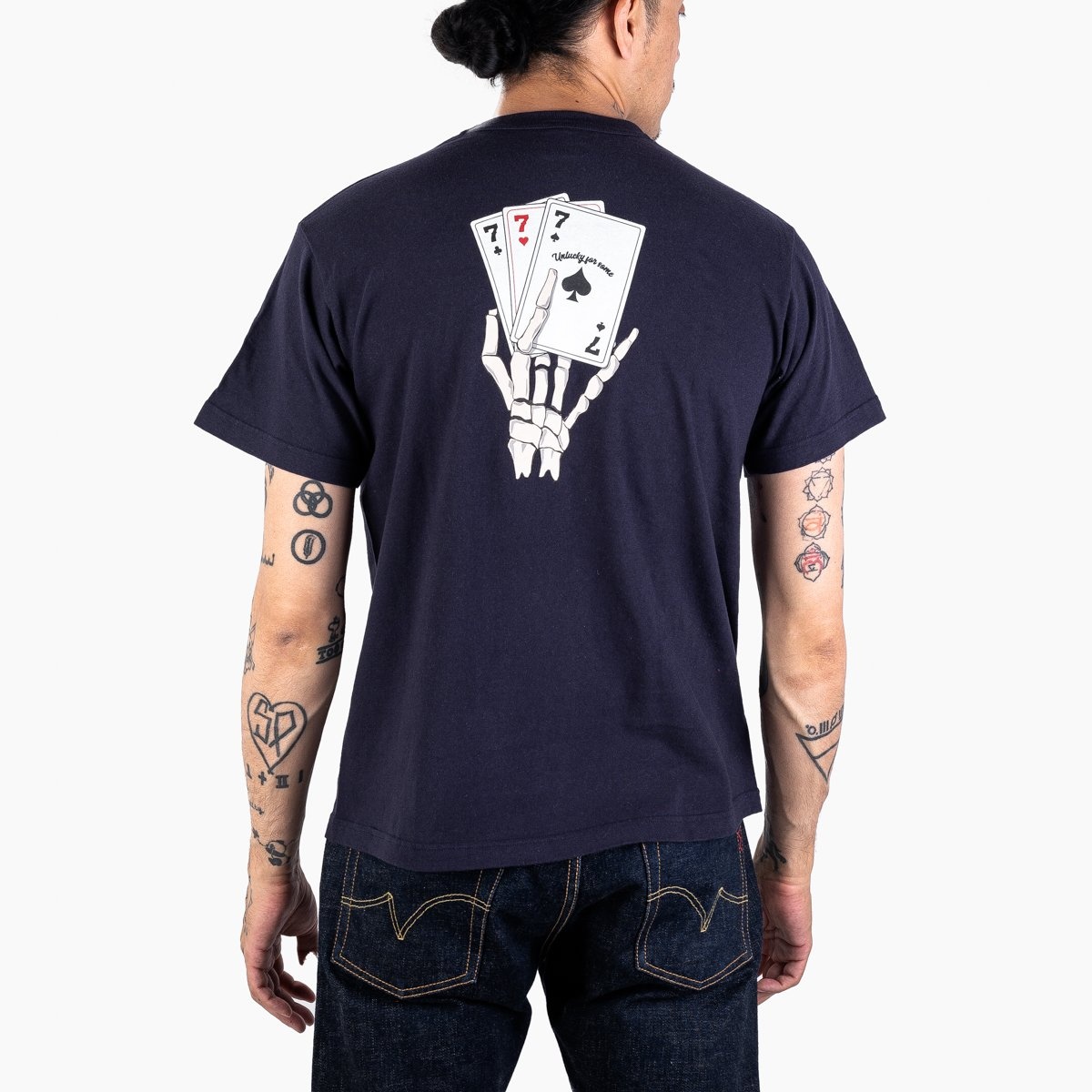IHPT-777-NAV 6.5oz 777 Cut Printed Loopwheel Crew Neck T-Shirt - Navy - 2