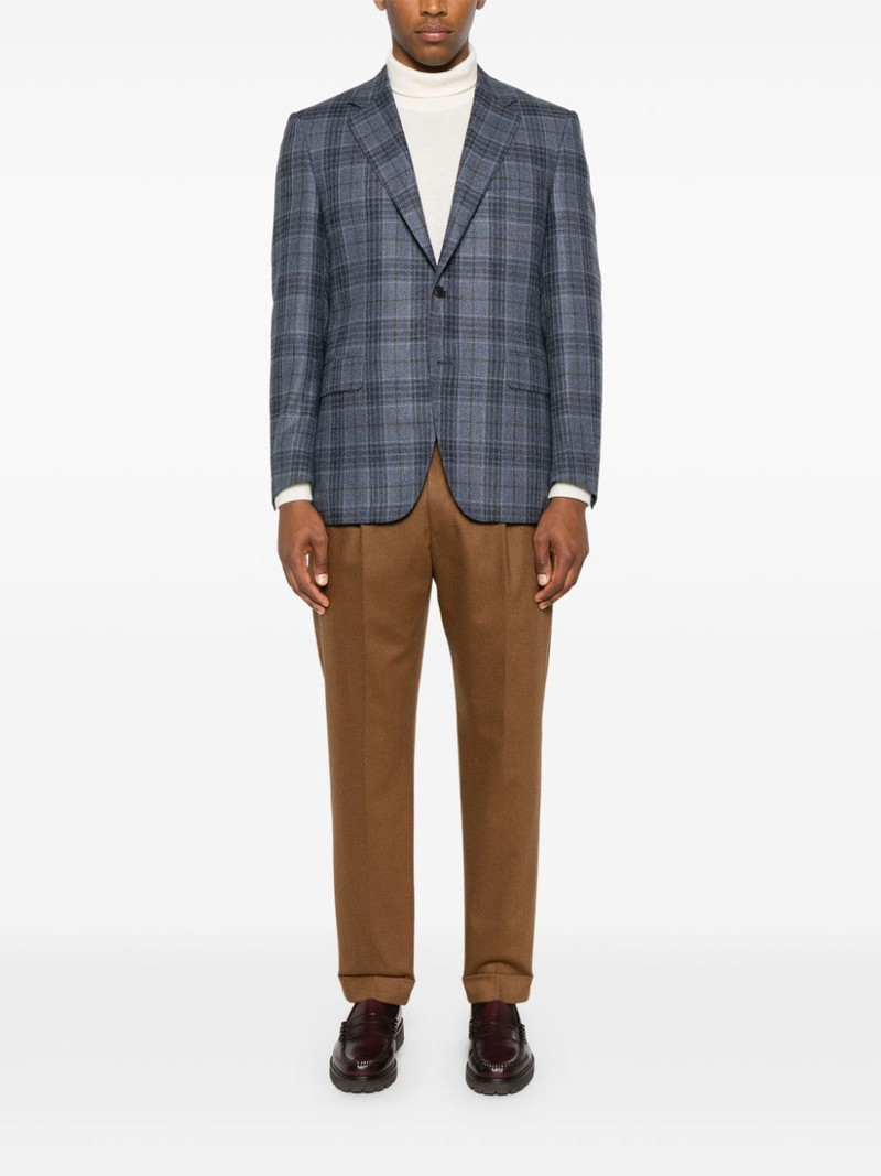 Canali checked single-breasted blazer outlook
