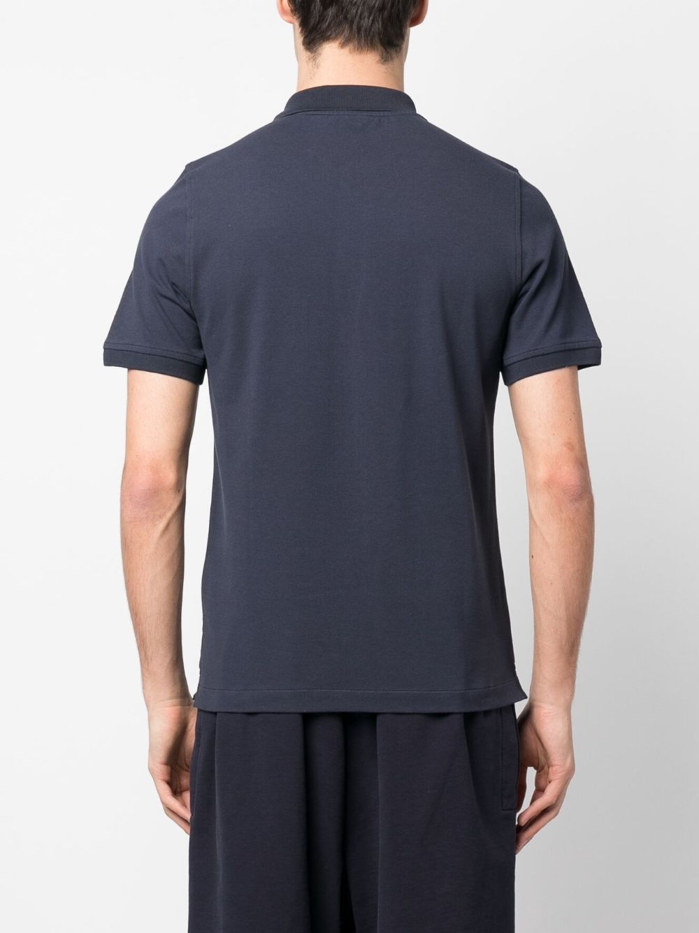 logo-patch polo shirt - 4