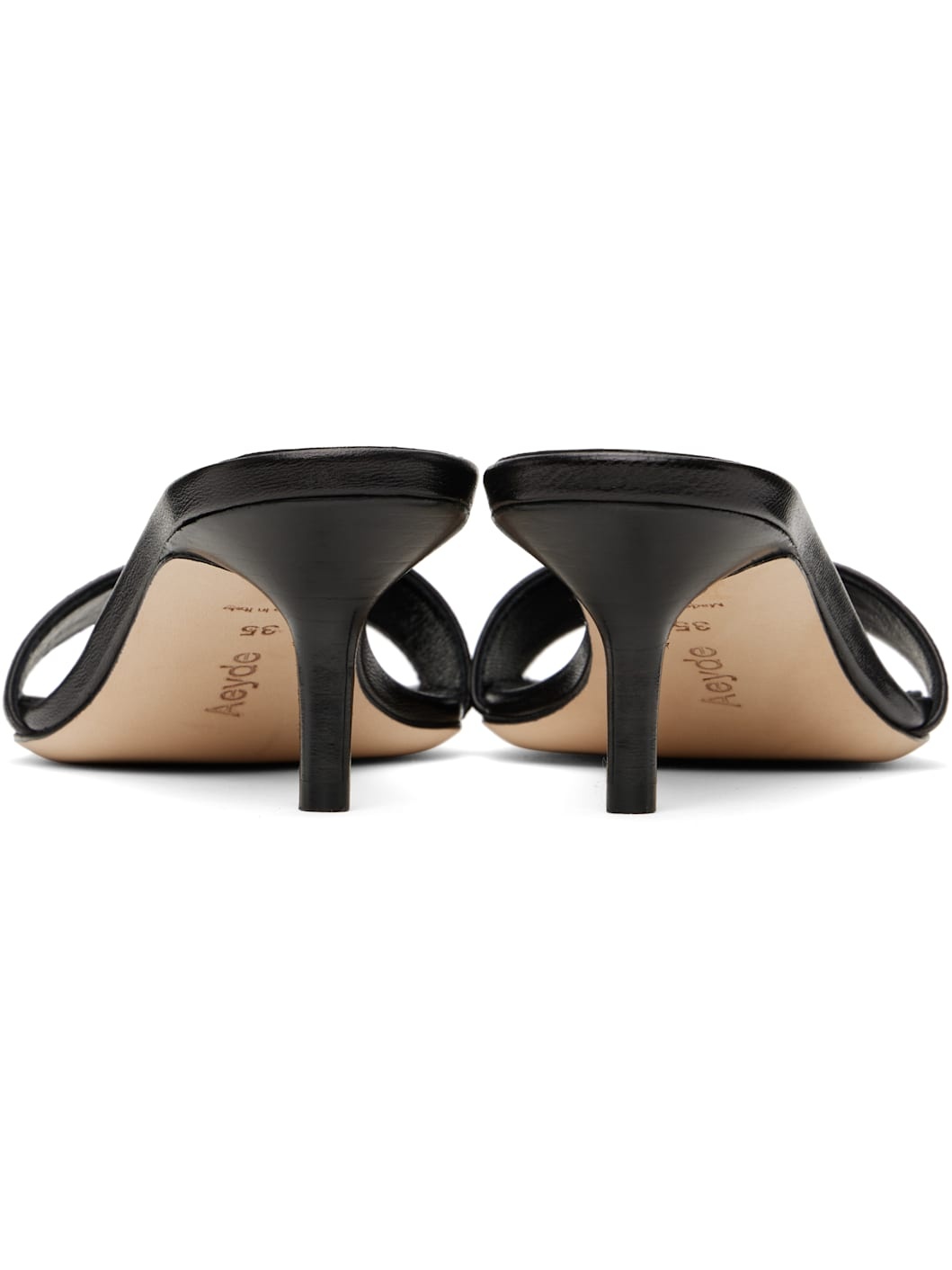 Black Ilvy Leather Mules - 2