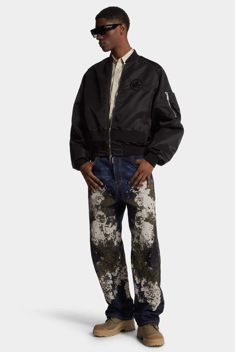 DARK URBAN CAMO WASH LOOSE JEANS 3