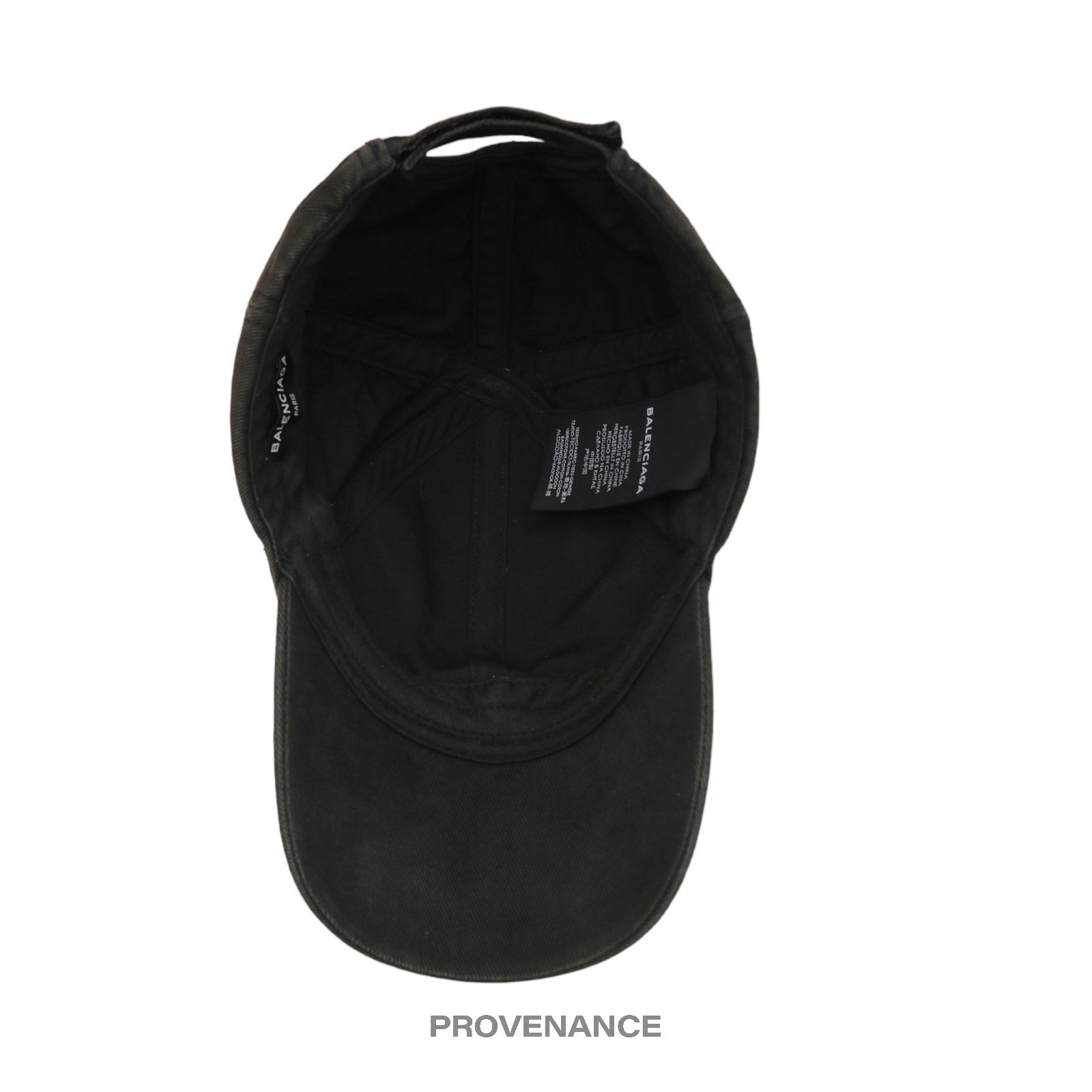 Balenciaga BB Europe Embroidered Cap - Washed Black - 7
