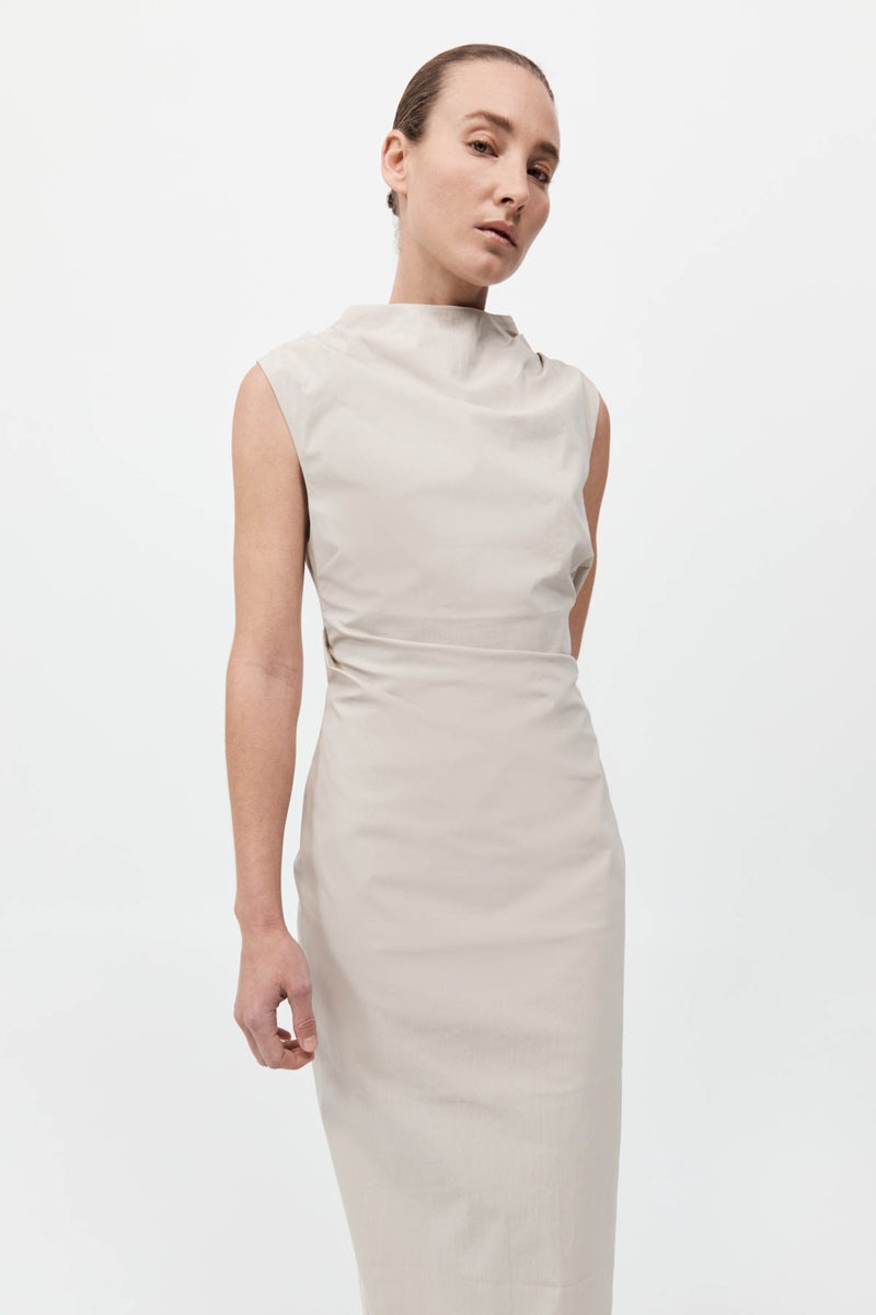 Soft Sculptural Dress - Creme - 3