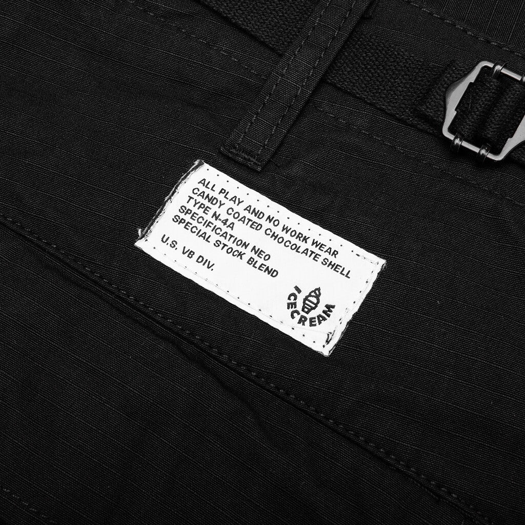 DESTRO CARGO SHORTS - BLACK - 3