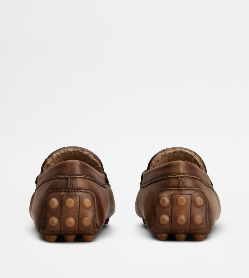 GOMMINO BUBBLE LOAFERS IN LEATHER - BROWN 3