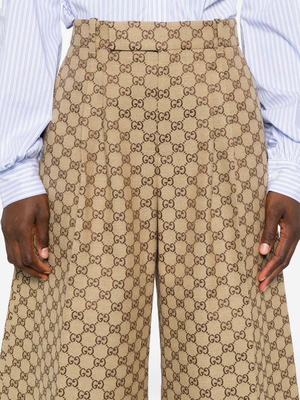GG canvas trousers - 5