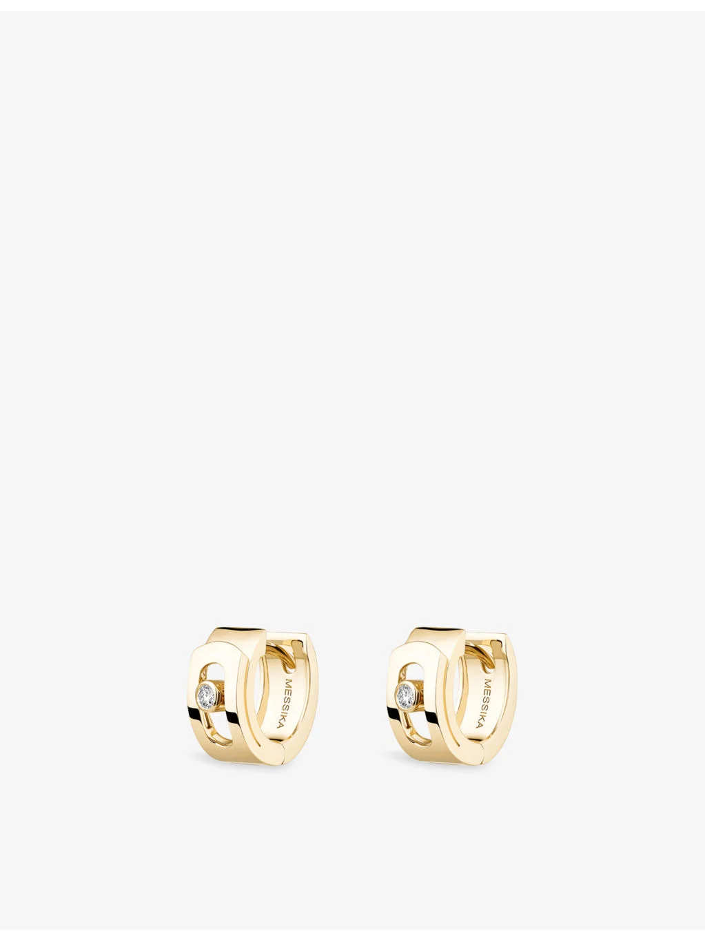 Move Noa 18ct Gold And 0.30ct Diamond Hoop Earrings - 1
