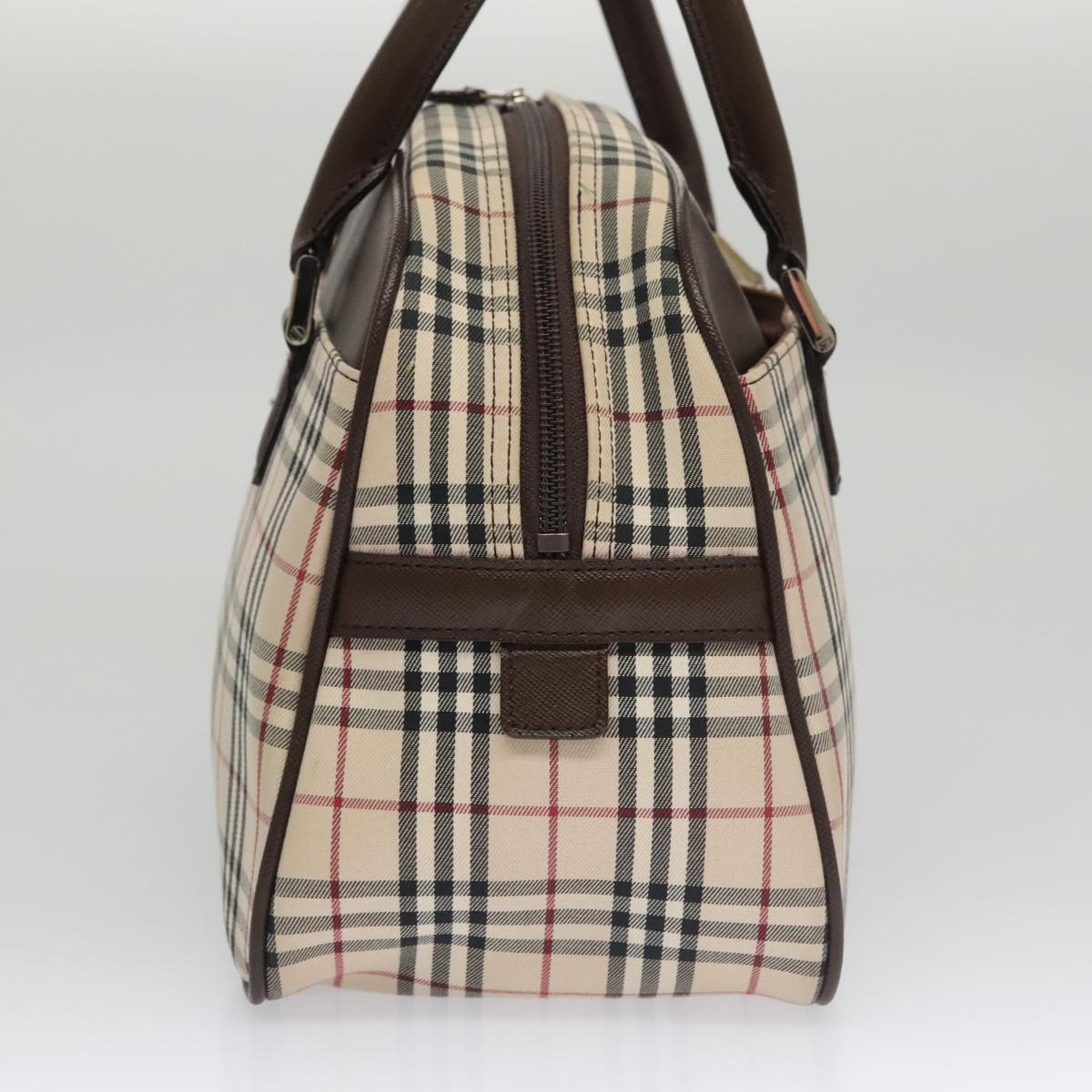 Burberry Nova Check Hand Bag Canvas Beige - 4