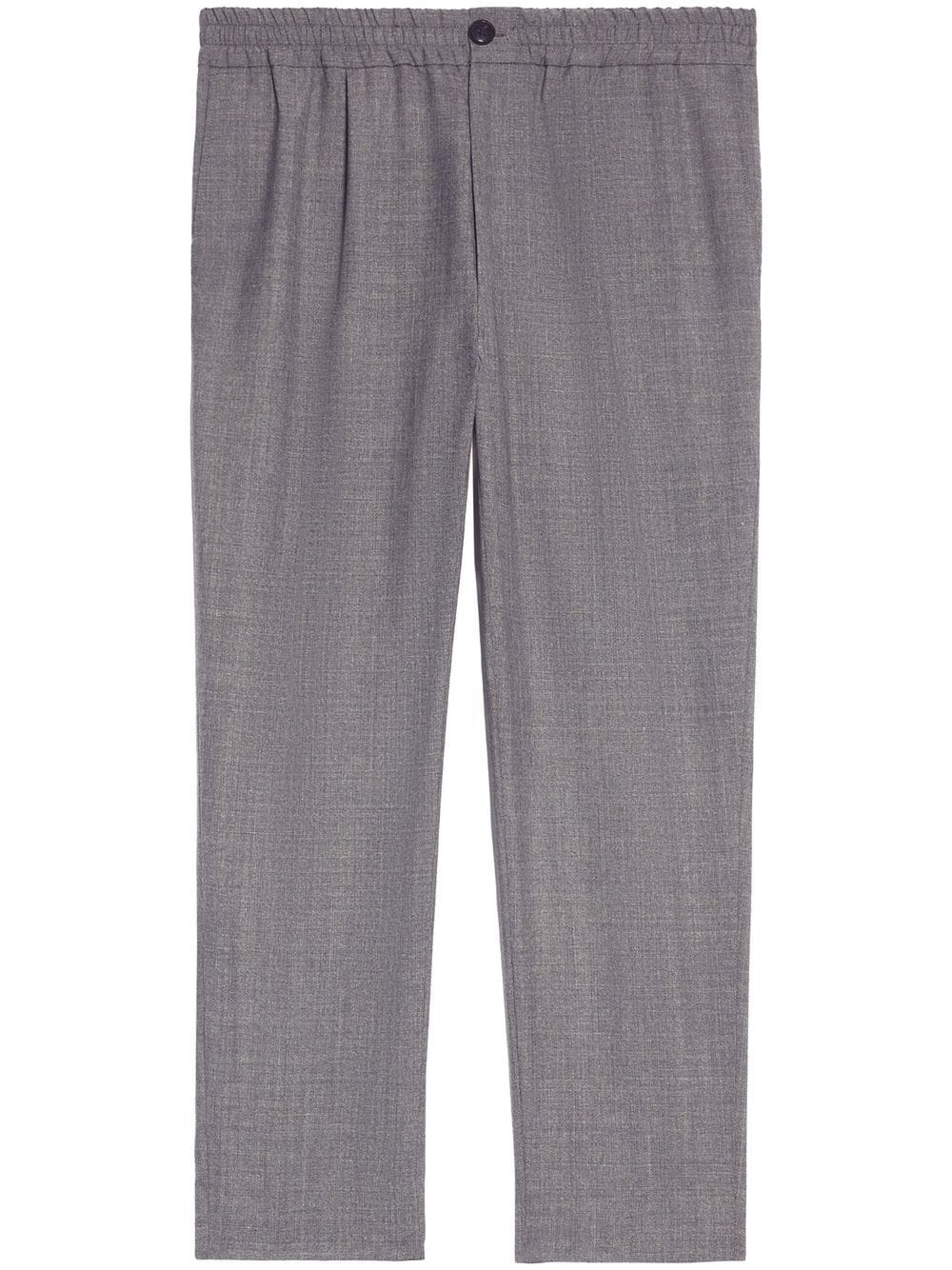 cropped wool trousers - 1