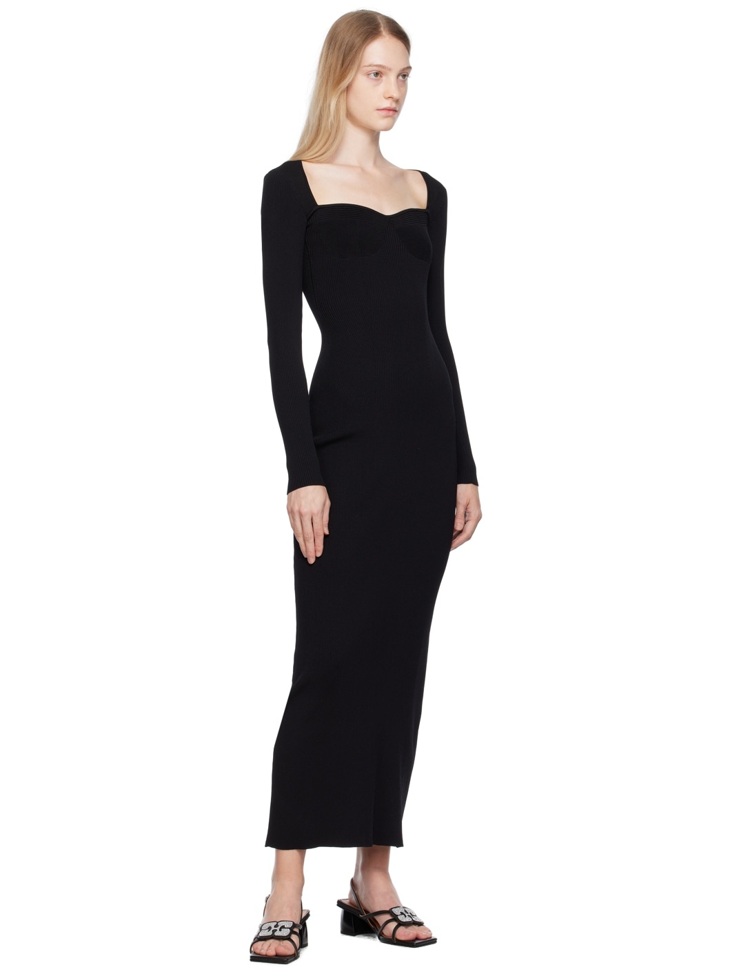 Black Silhouette Maxi Dress - 4