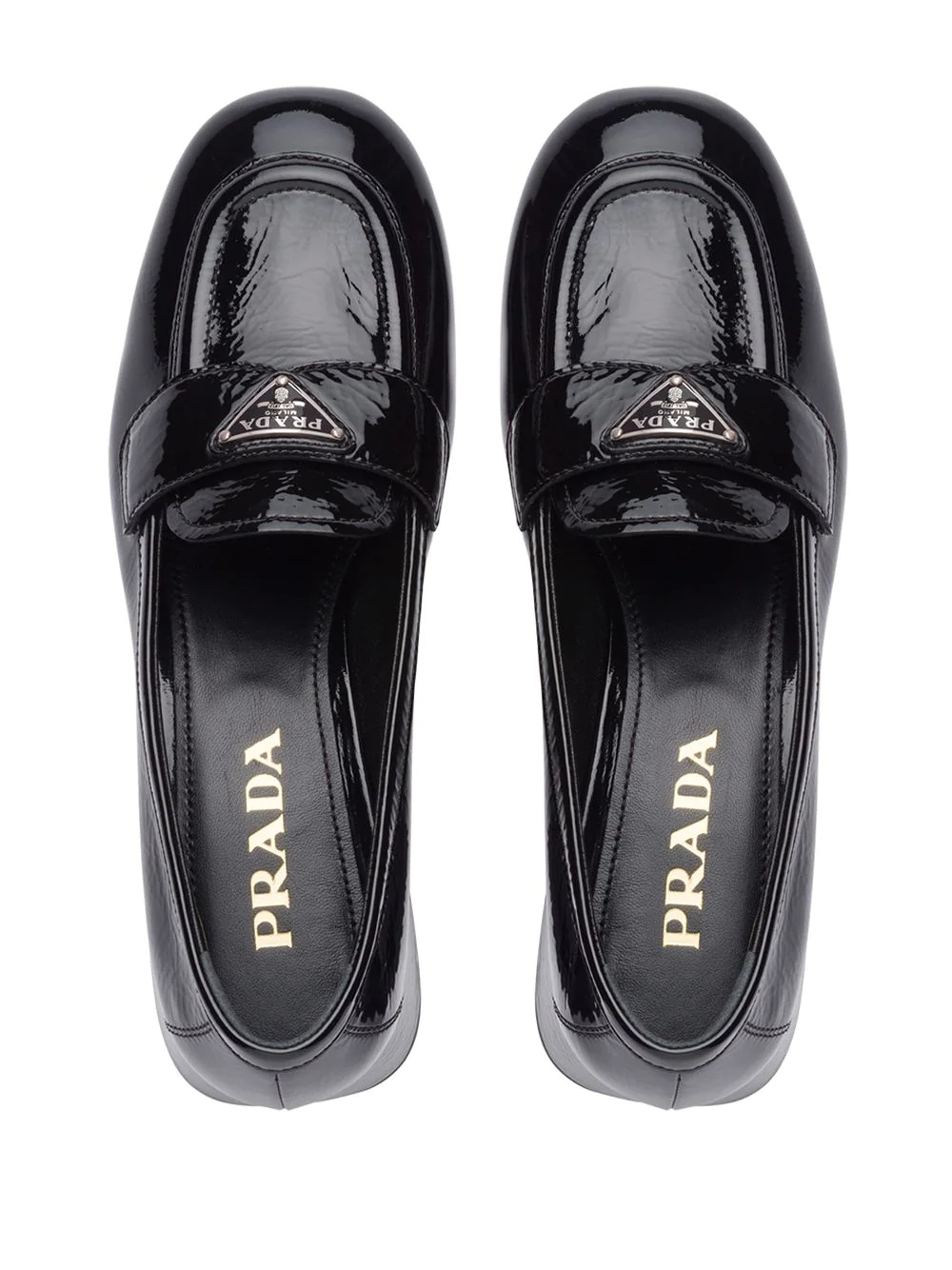 logo plaque low-heel loafers - 4