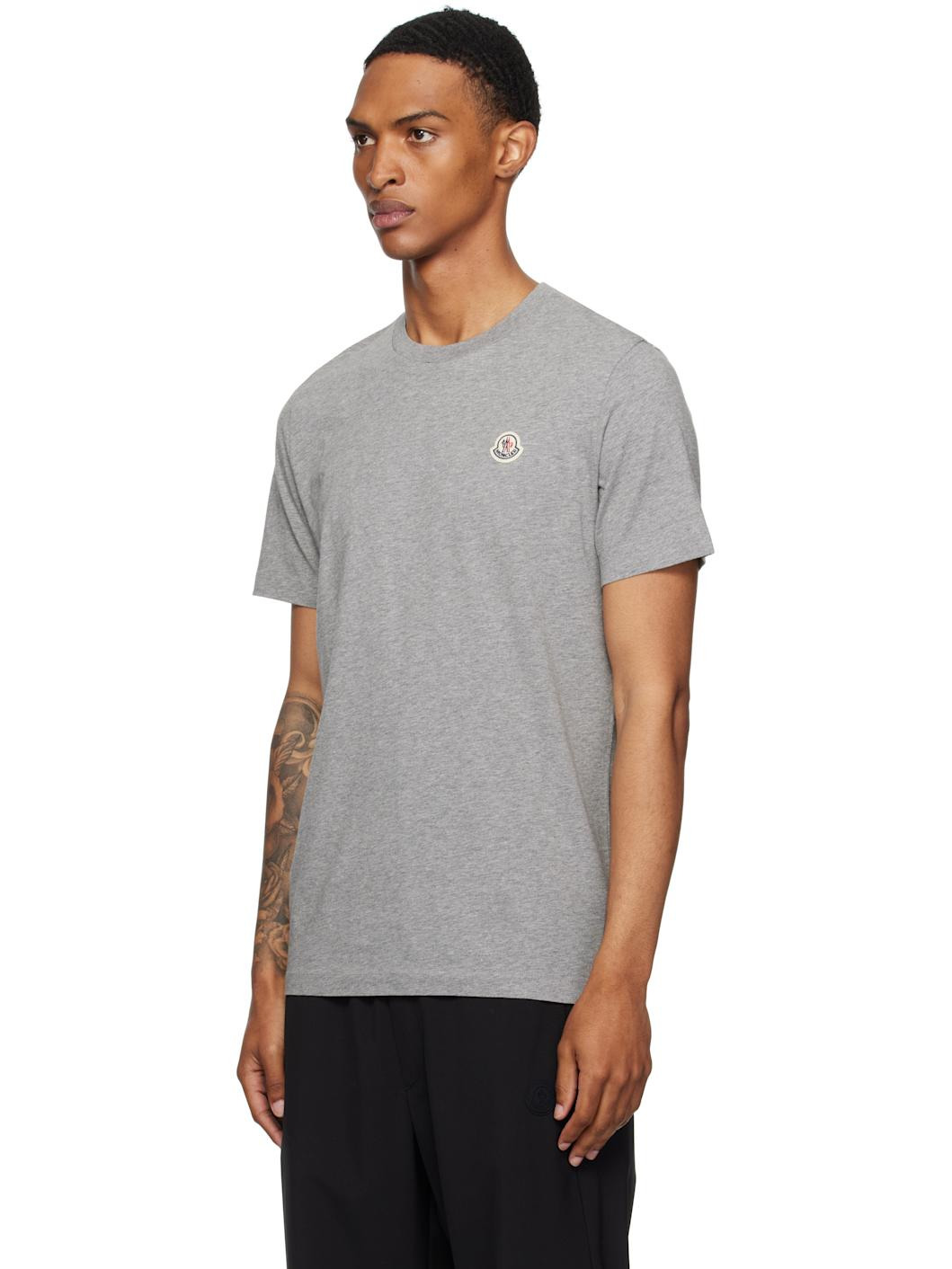 Three-Pack Multicolor Logo Patch Cotton T-shirts - 4