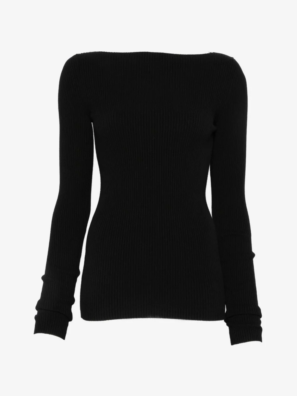 cut-out ribbed-knit top - 1