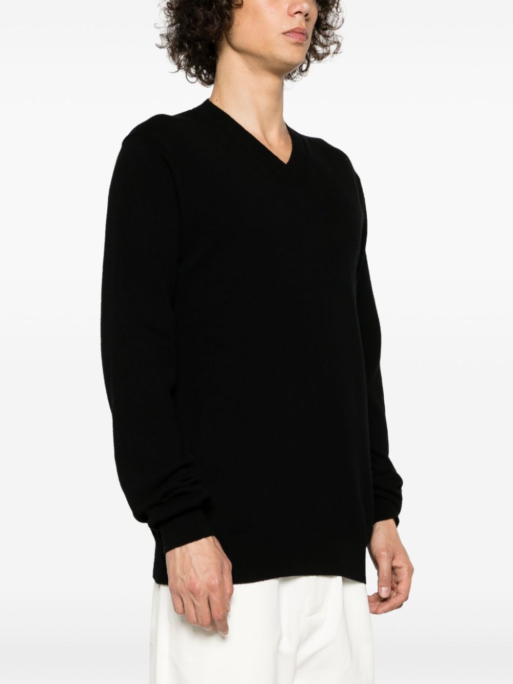 logo-patch wool jumper - 3