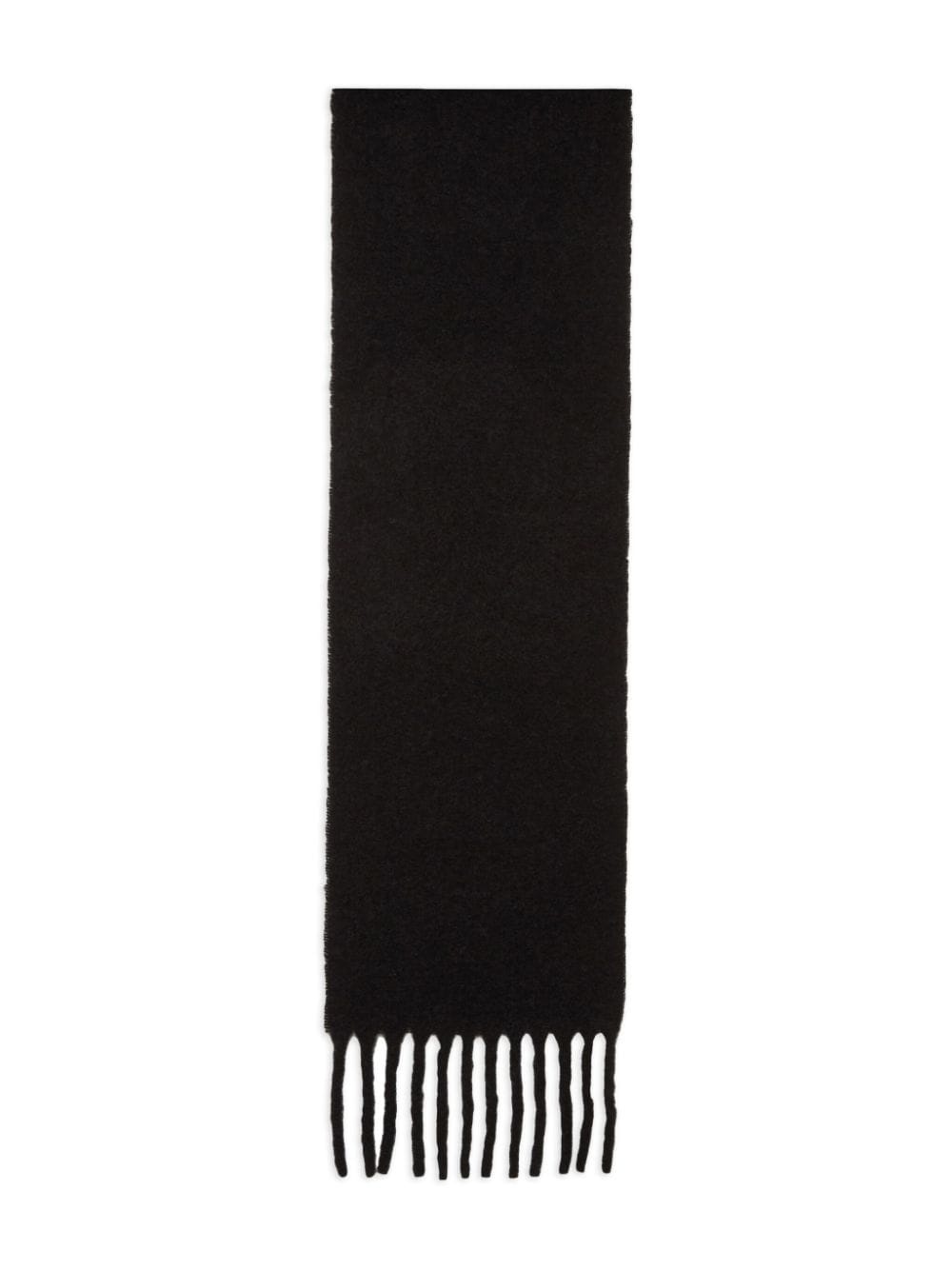 logo intarsia-knit fringed scarf - 2