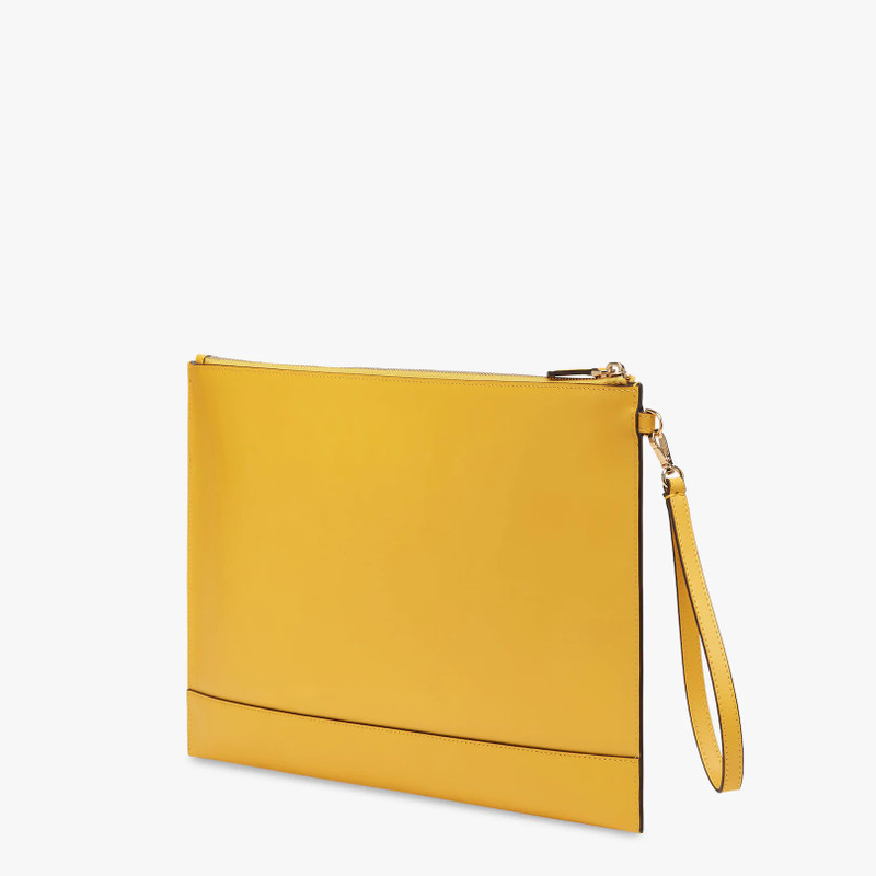 FENDI Yellow leather pouch outlook
