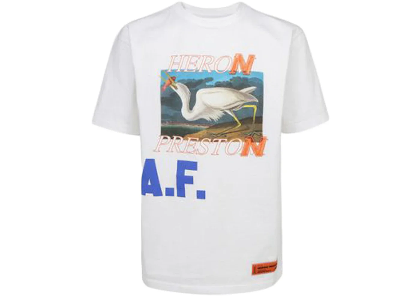 Heron Preston Logo Print AF T-Shirt White - 1
