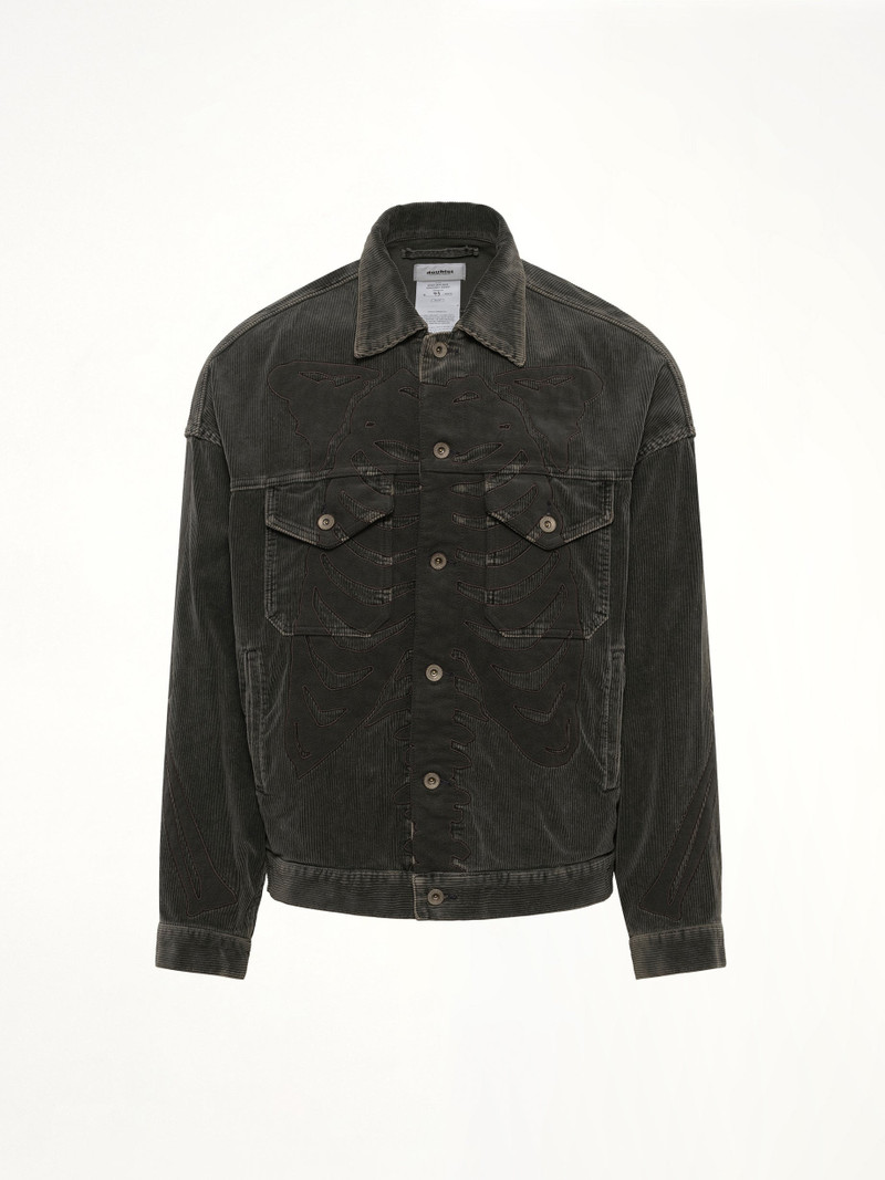 doublet Bone Applique Corduroy Jacket in Grey outlook