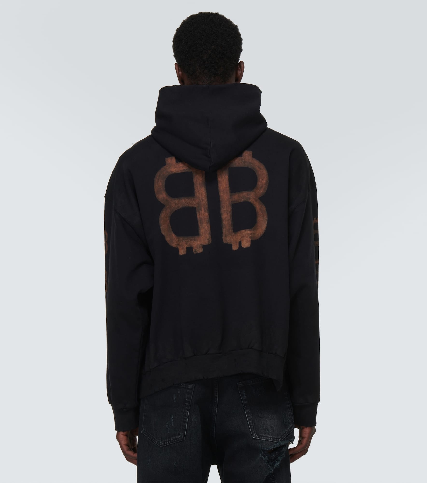 Crypto cotton jersey hoodie - 4