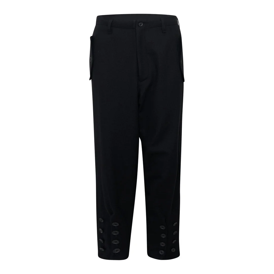 Hem Slit Button Pants - 1