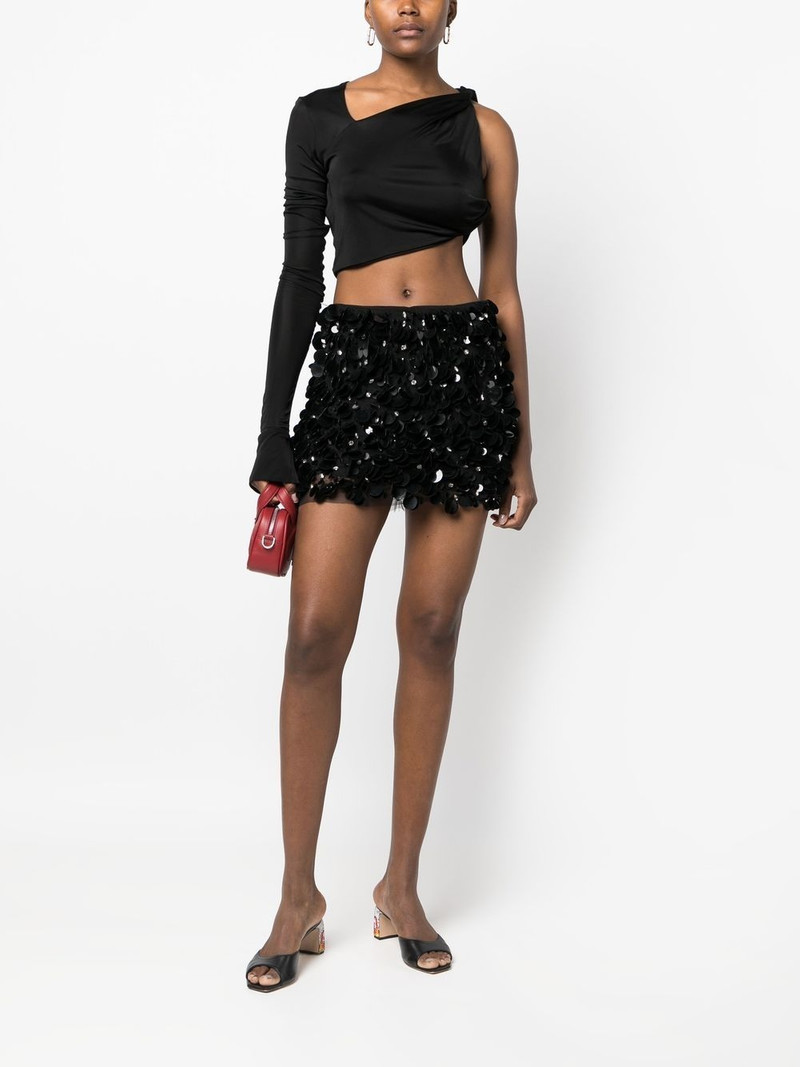 ANDREĀDAMO twist-detail one-shoulder top outlook