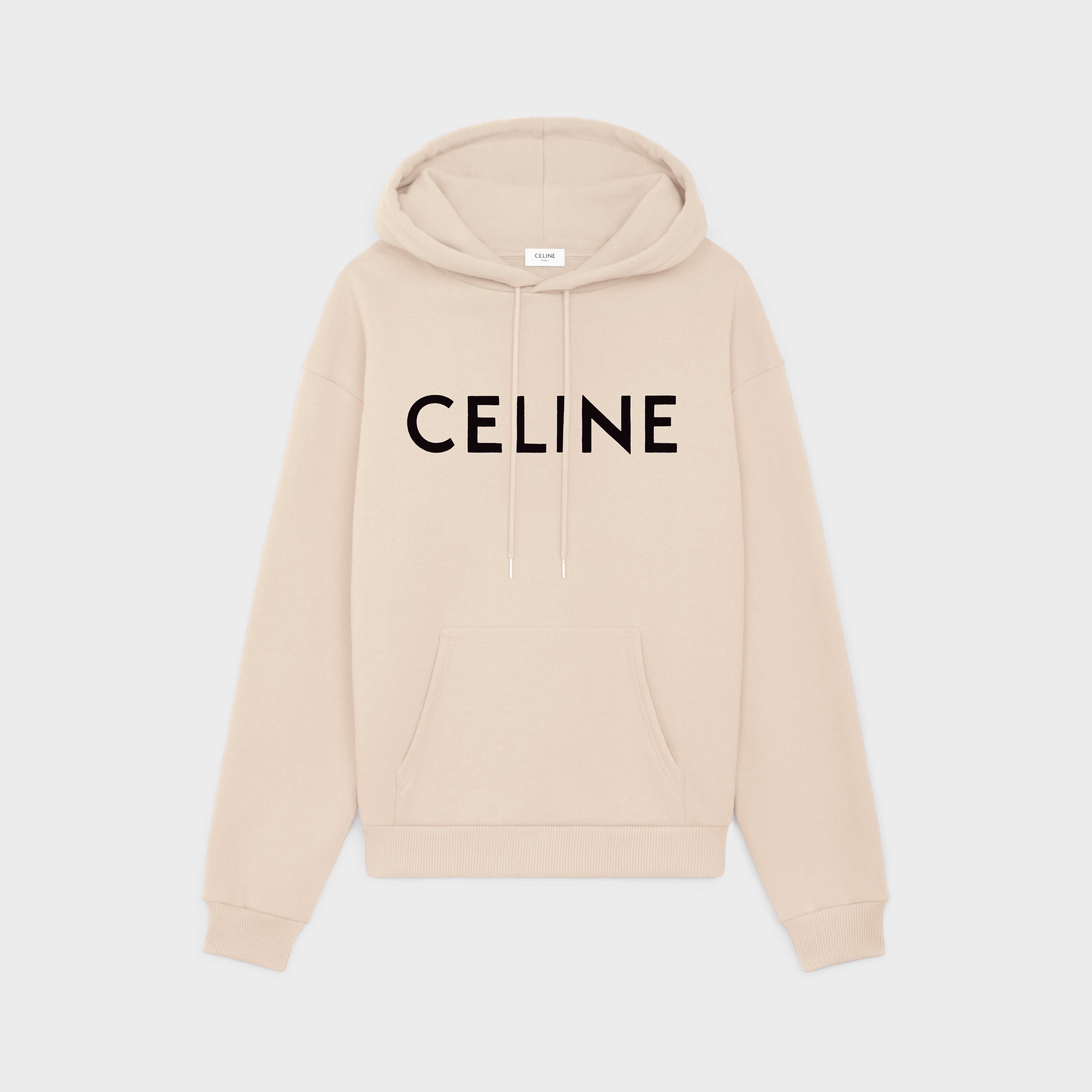 celine loose hoodie in cotton fleece - 1