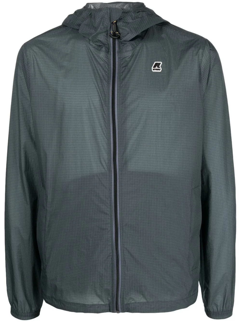 logo-patch hooded jacket - 1