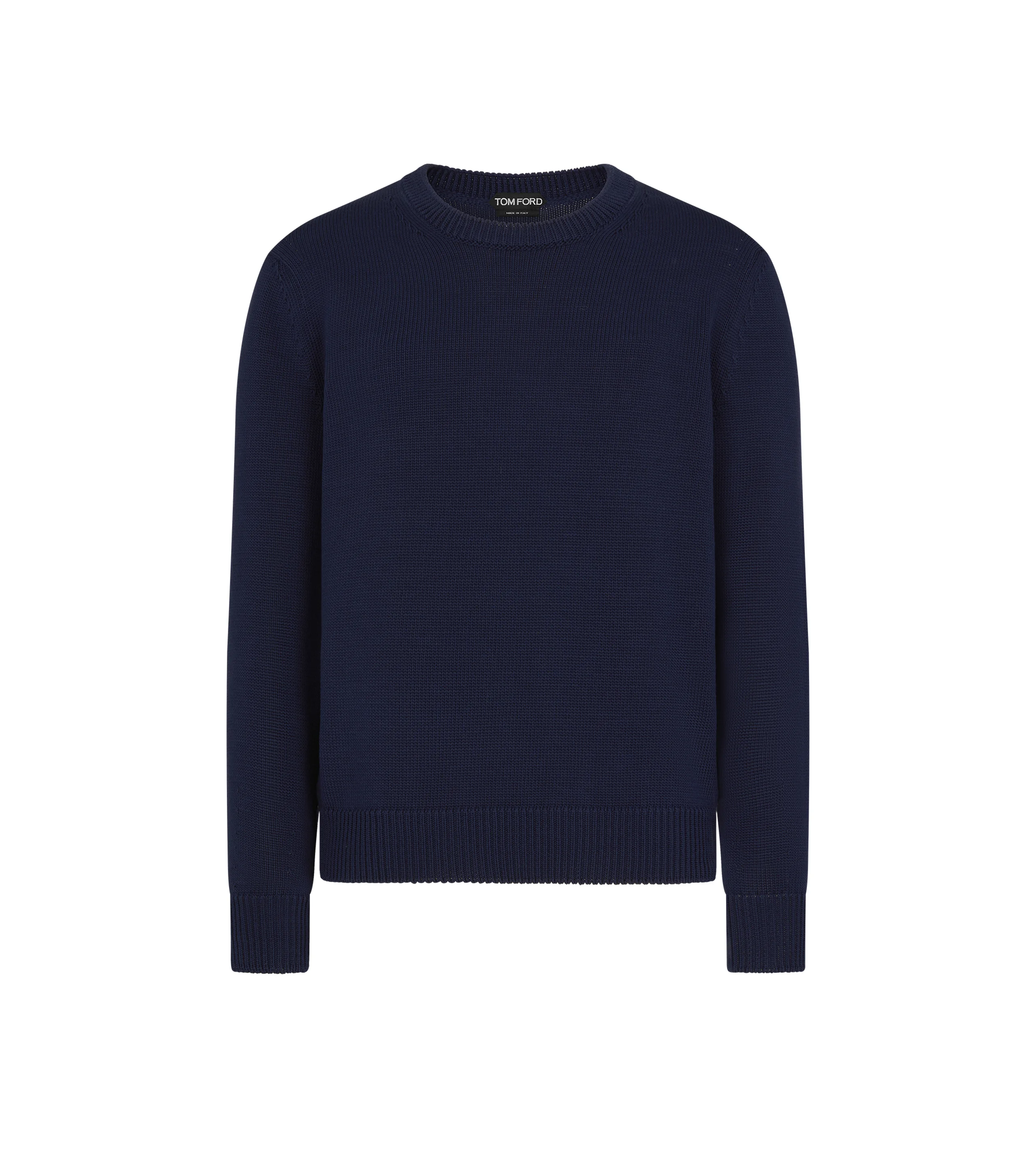 LIGHTWEIGHT COTTON BLEND CREW NECK - 1