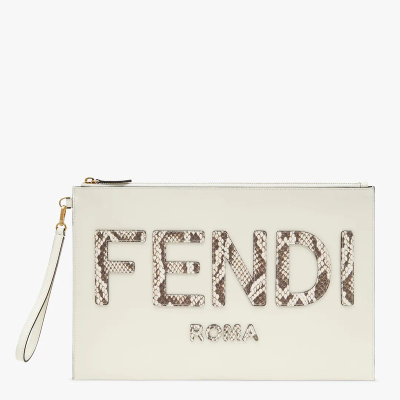 White leather pouch 1