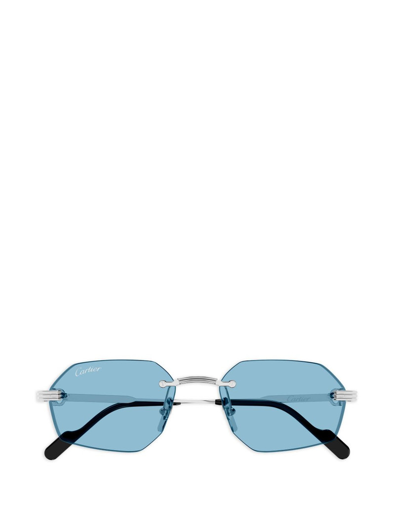rimless geometric-frame sunglasses 1