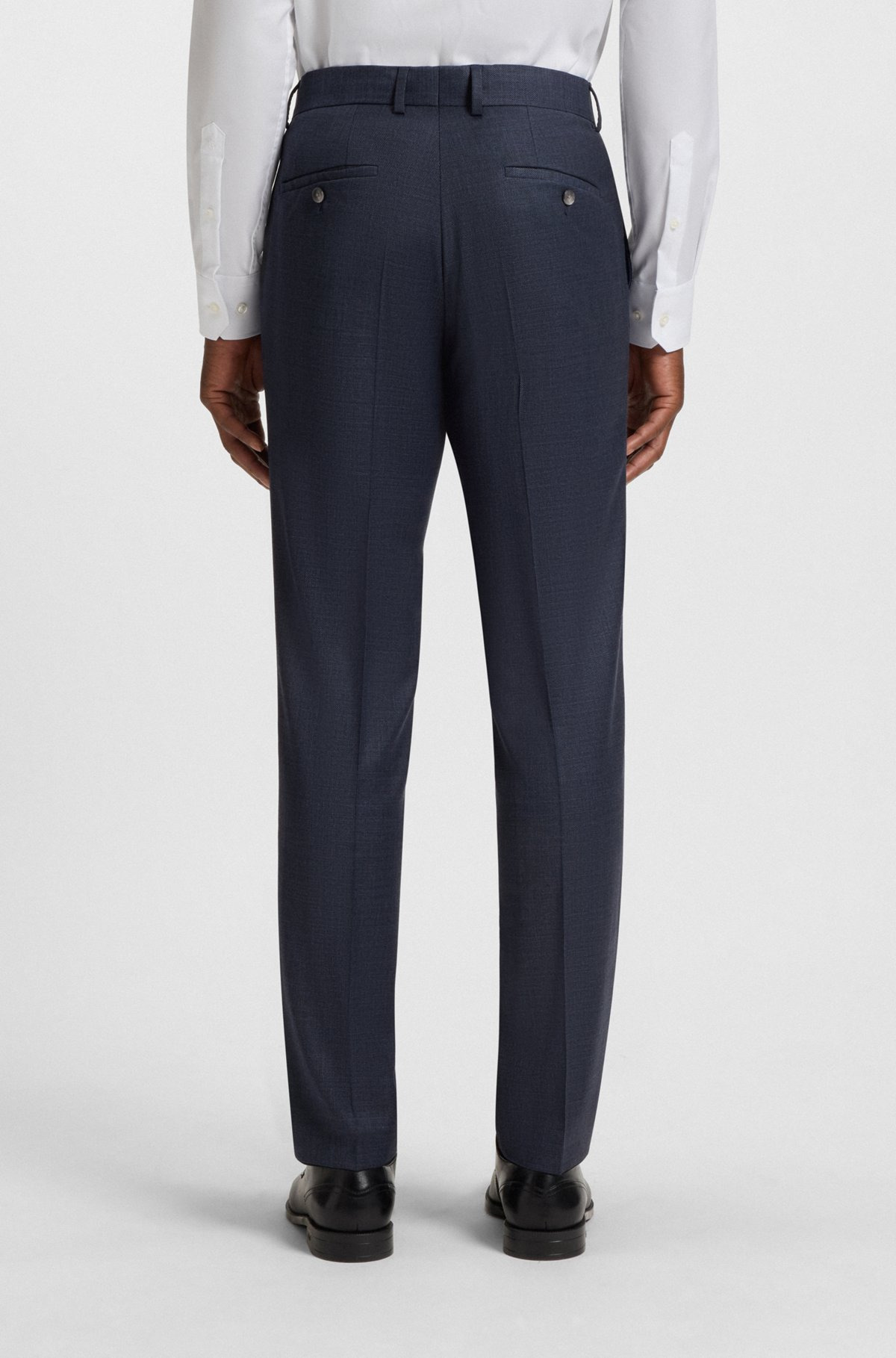 THREE-PIECE SLIM-FIT SUIT IN PATTERNED STRETCH WOOL - 7