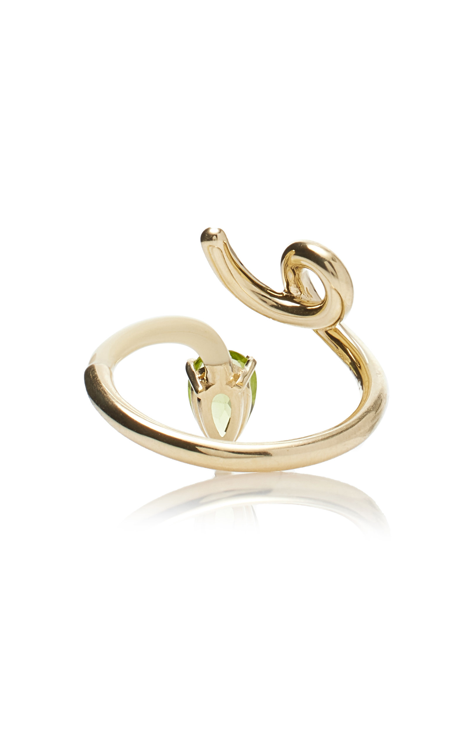Half 9K Peridot, And Enamel Ring multi - 5