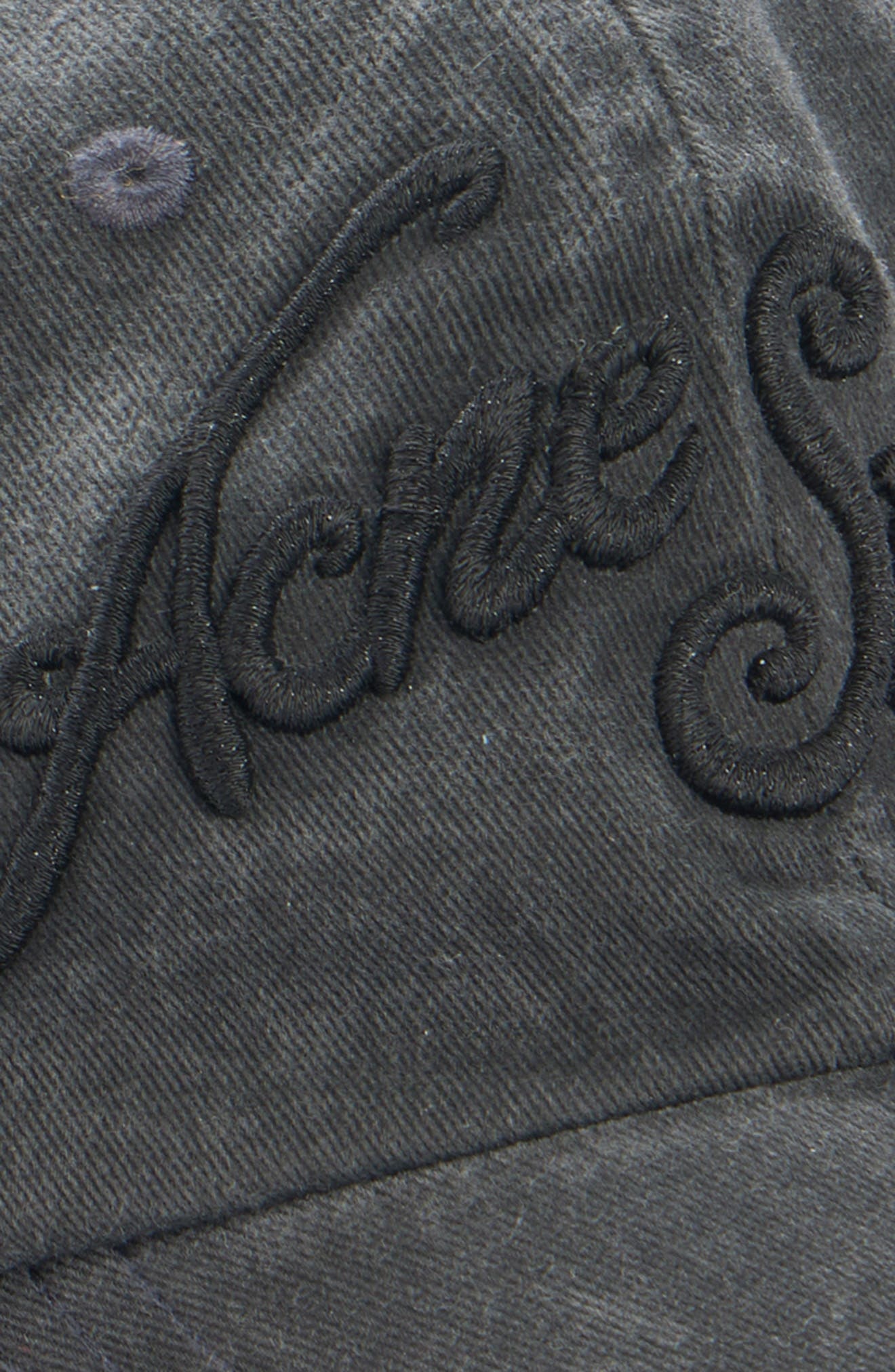 Acne Studios Tourist Logo Embroidered Cotton Twill Baseball Cap in Faded Black at Nordstrom - 4