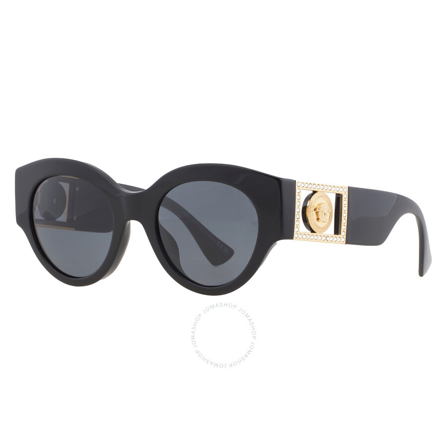 Versace Dark Grey Round Ladies Sunglasses VE4438BF GB1/87 52 - 5