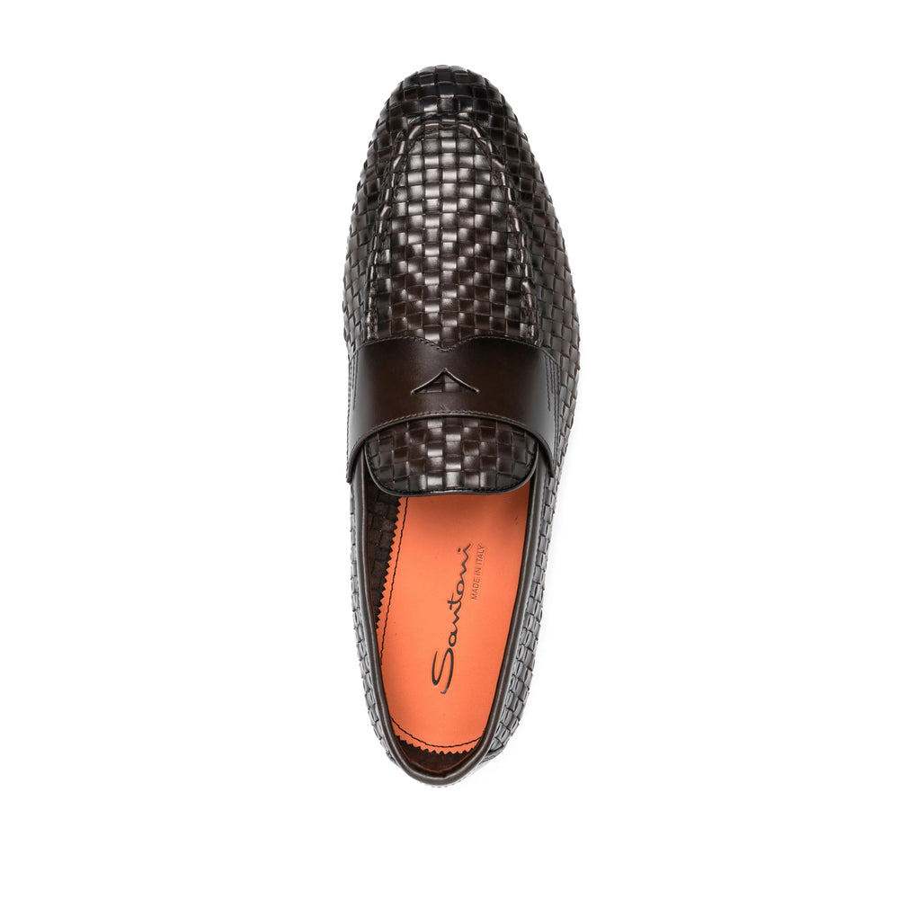 Santoni Brown Loafers Men - 2
