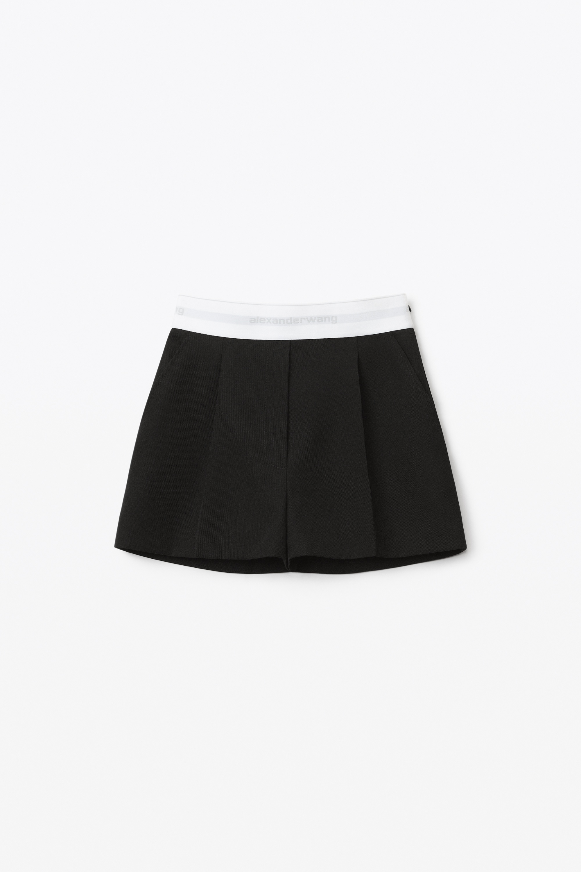 PLEATED SHORTS IN WOOL TAILORING - 1