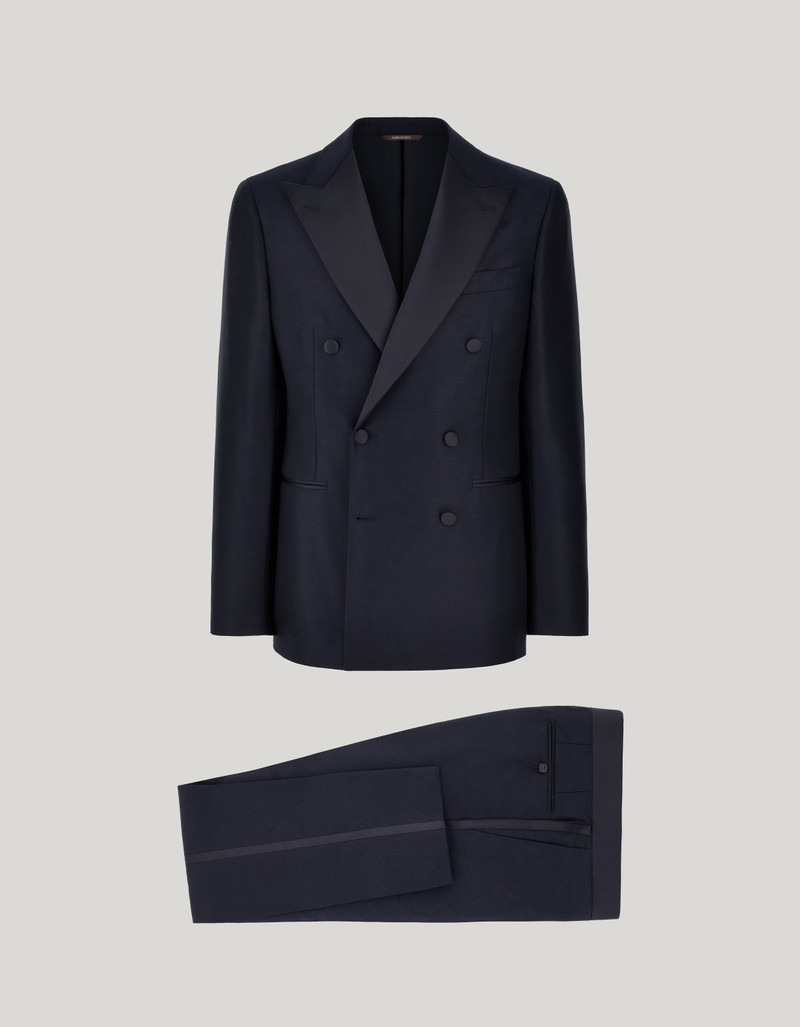 NAVY BLUE PURE WOOL TUXEDO 1