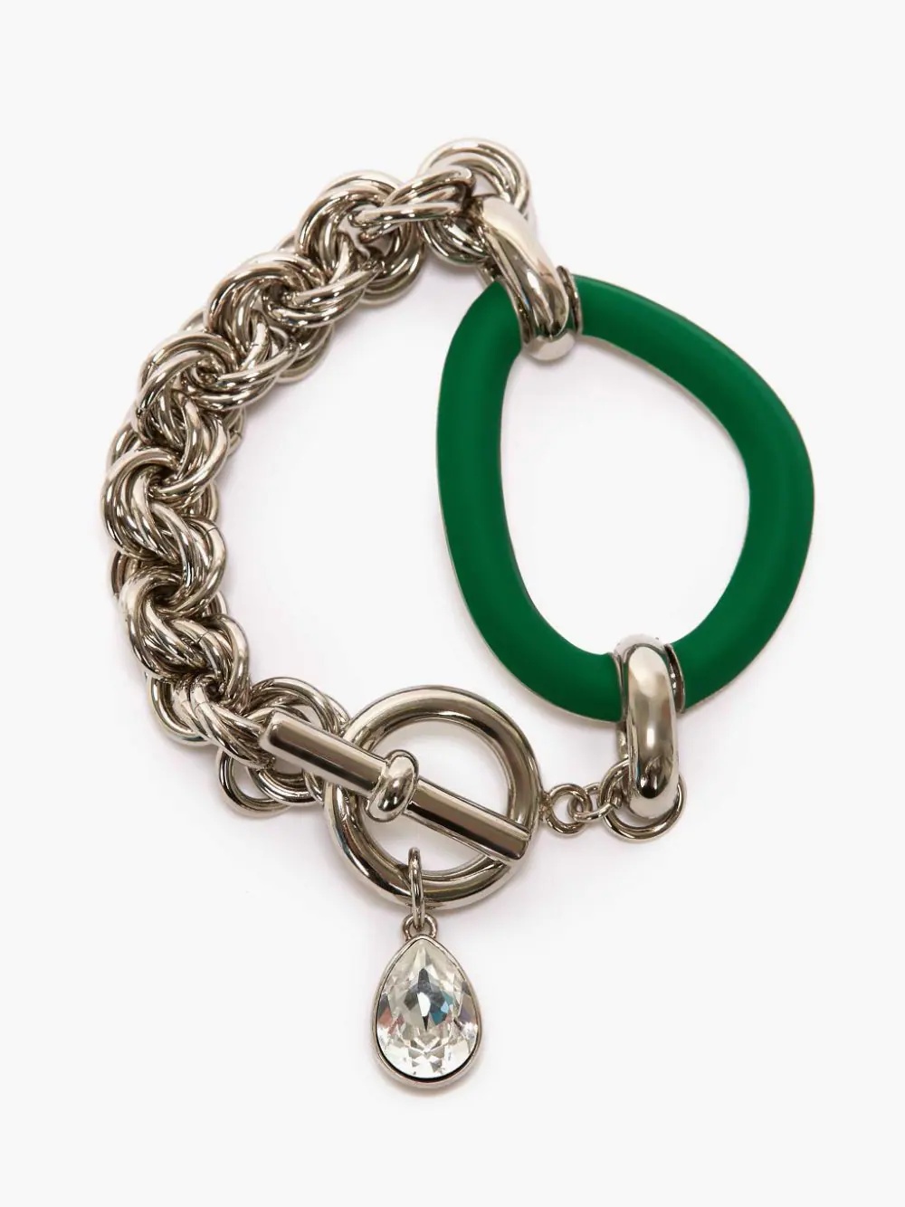 OVERSIZED LINK CHAIN BRACELET WITH CRYSTAL - 1