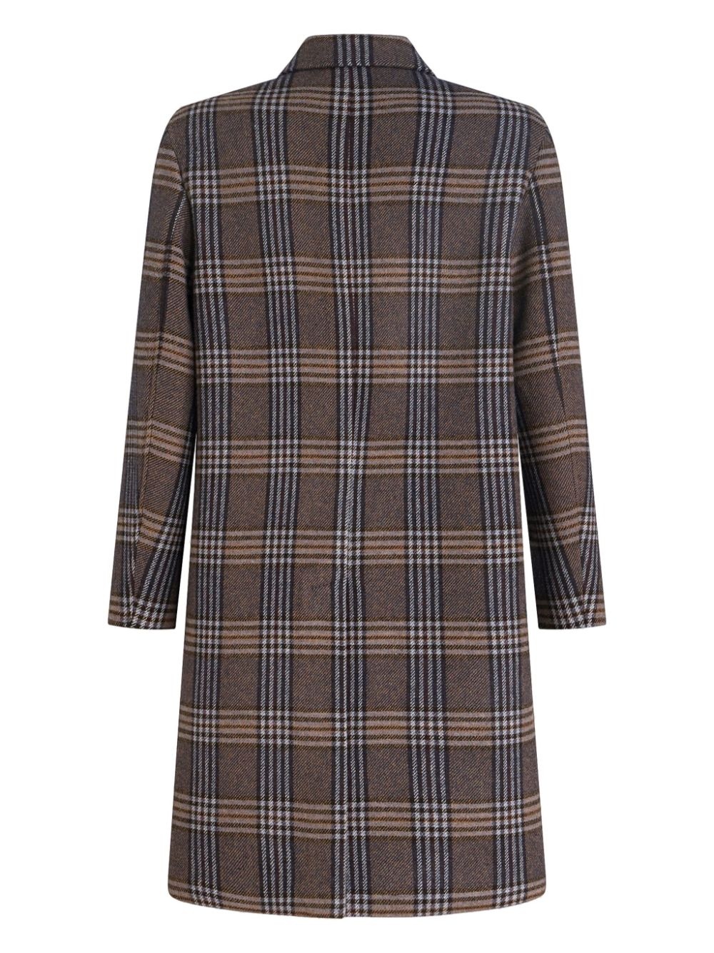 plaid-check pattern coat - 5