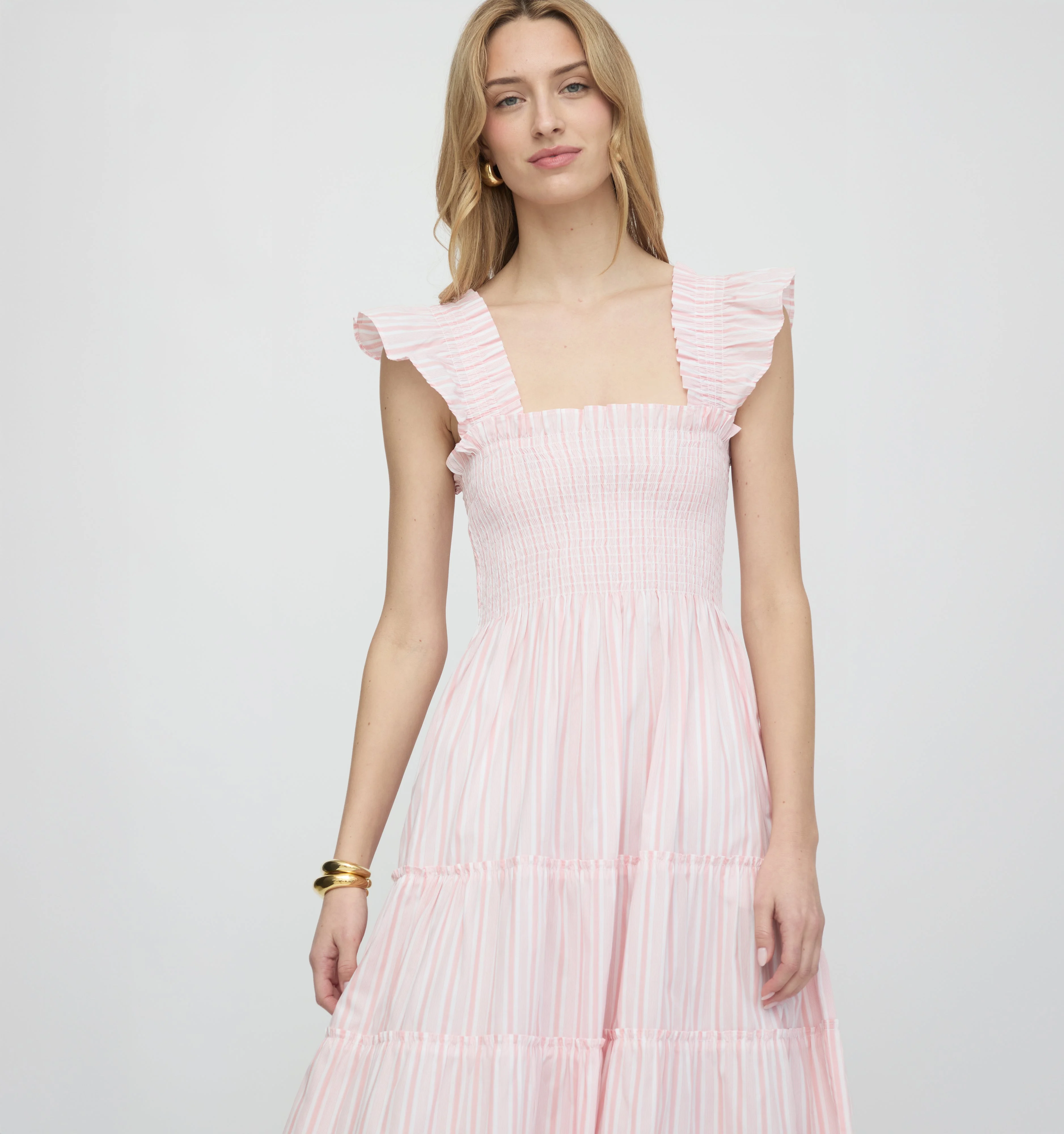 The Ellie Nap Dress - Pink Variegated Stripe - 1