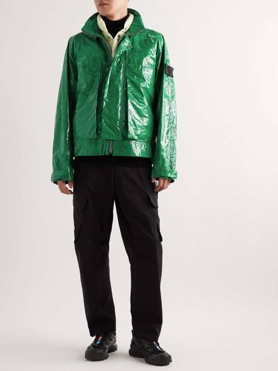 Stone Island Shadow Project Convertible Layered Glossed-Cotton Hooded Down Jacket outlook
